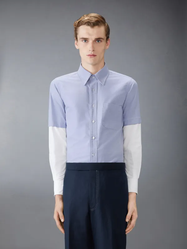 OXFORD STACKED SLEEVE SHIRT sold by Thom Browne