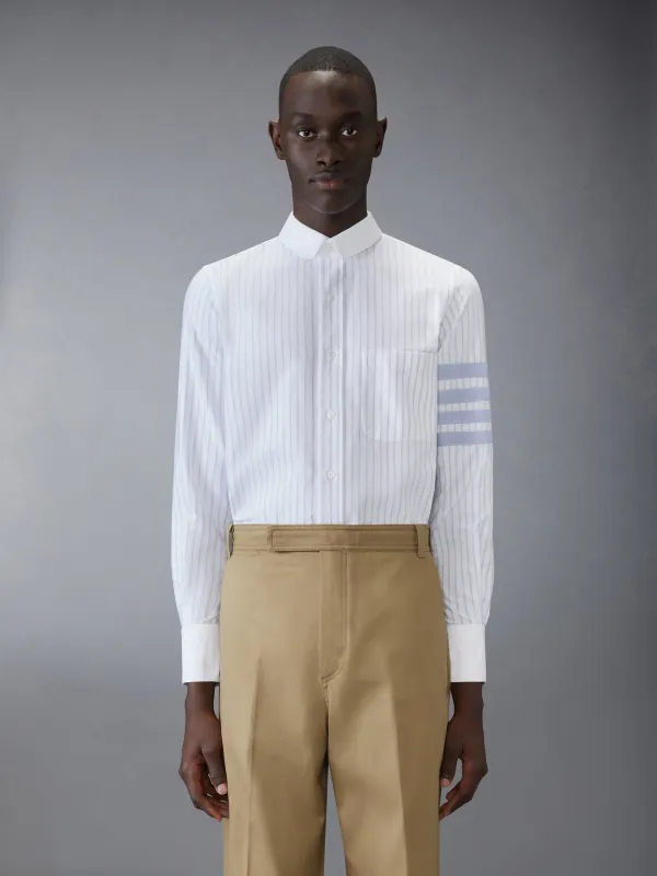 OXFORD 4-BAR SHADOW PINSTRIPE SHIRT sold by Thom Browne