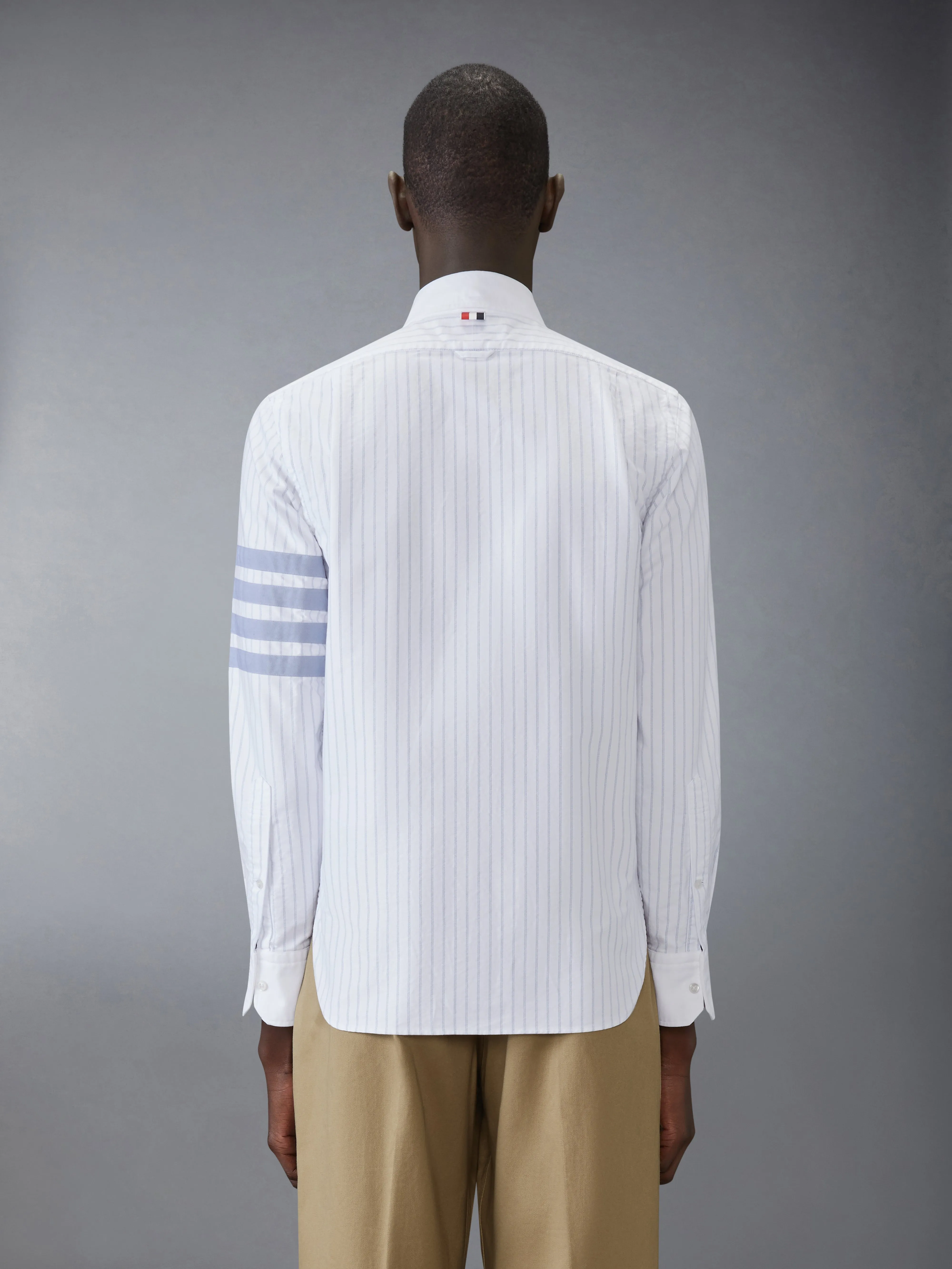 OXFORD 4-BAR SHADOW PINSTRIPE SHIRT sold by Thom Browne product image thumbnail 3