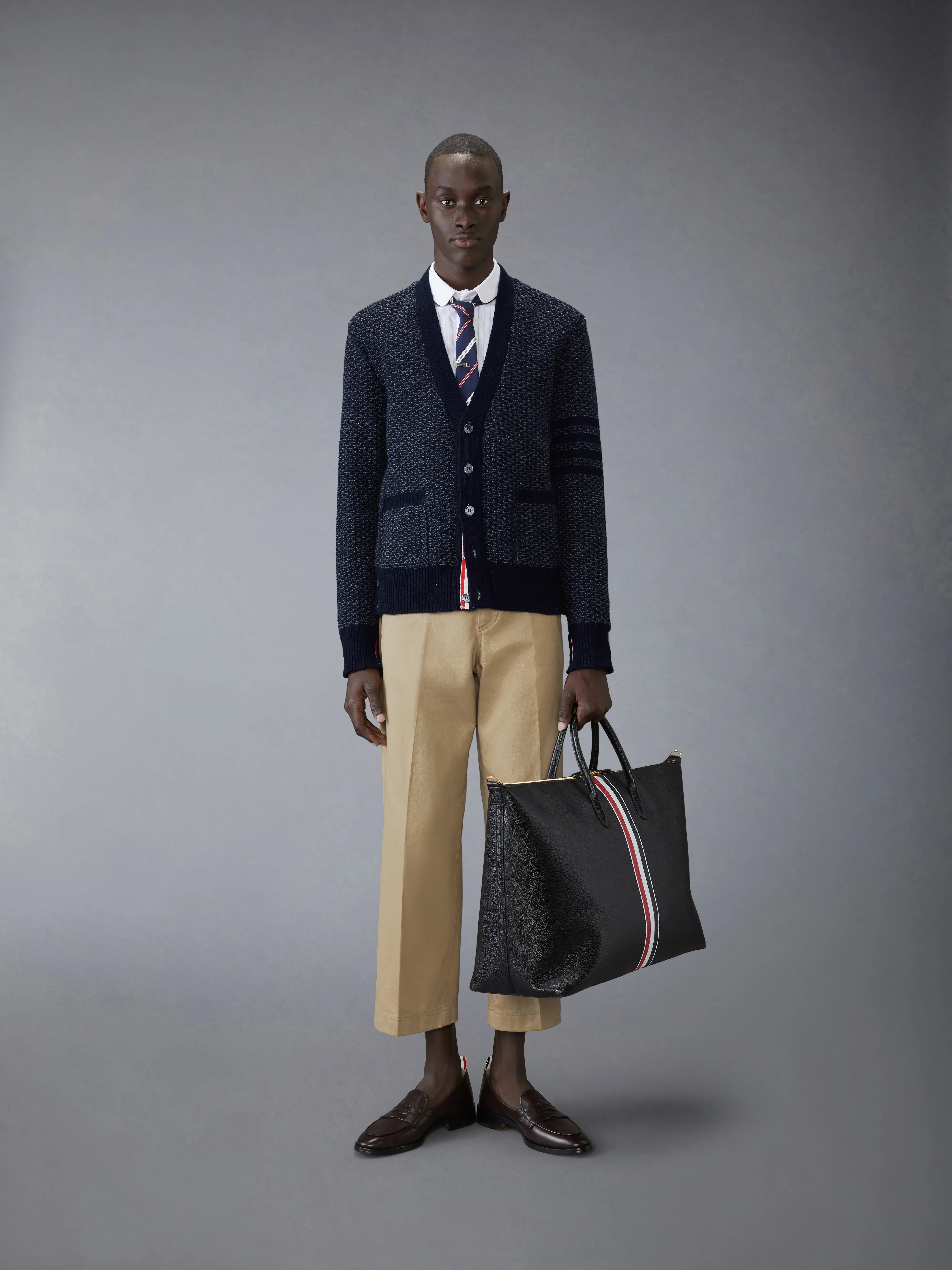 OXFORD 4-BAR SHADOW PINSTRIPE SHIRT sold by Thom Browne product image thumbnail 4