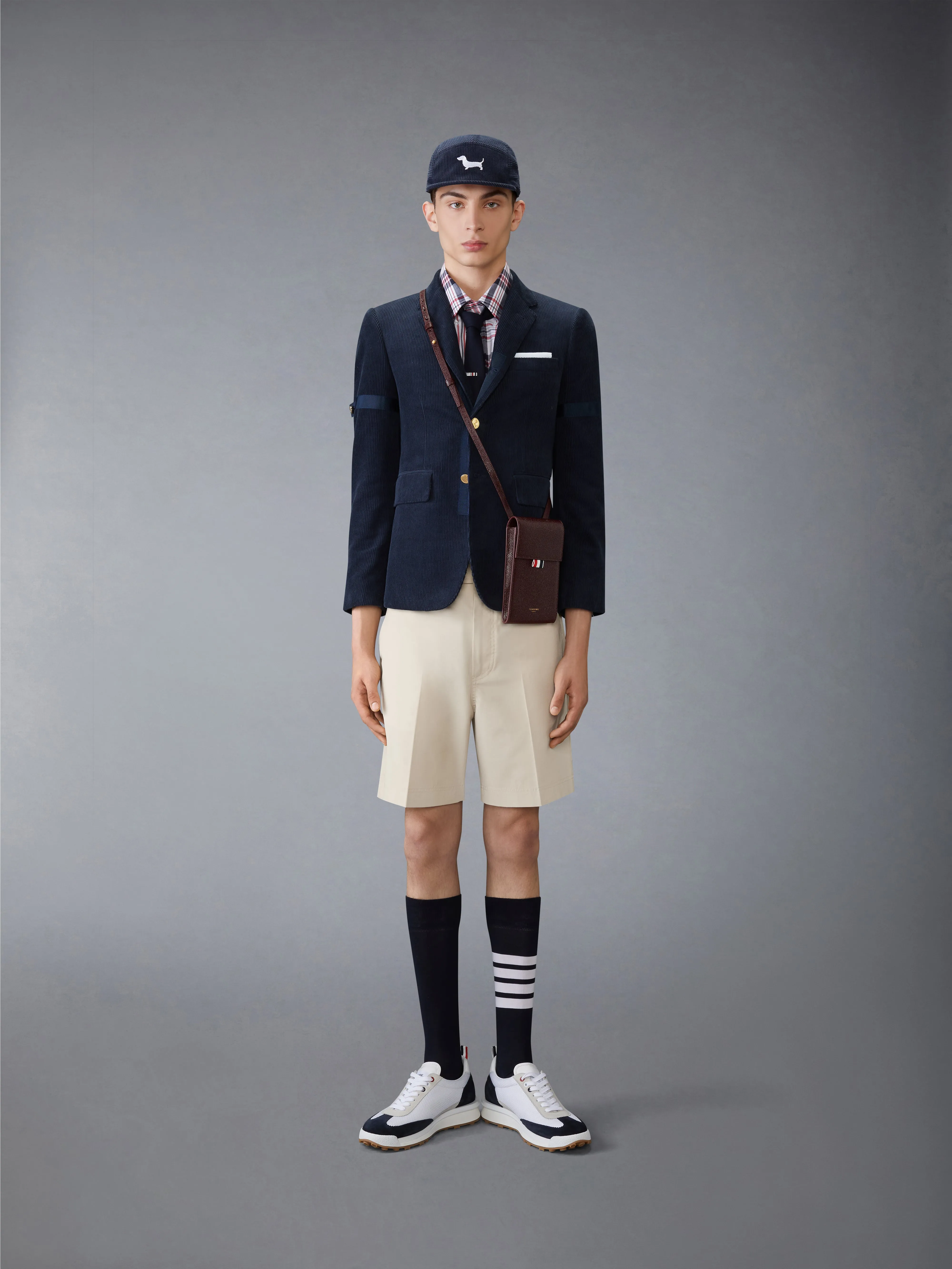 FUNMIX MADRAS COTTON SHORT SLEEVE SHIRT sold by Thom Browne product image thumbnail 4