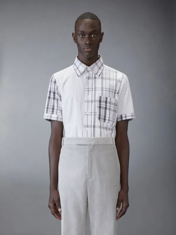FUNMIX MADRAS COTTON SHORT SLEEVE SHIRT sold by Thom Browne