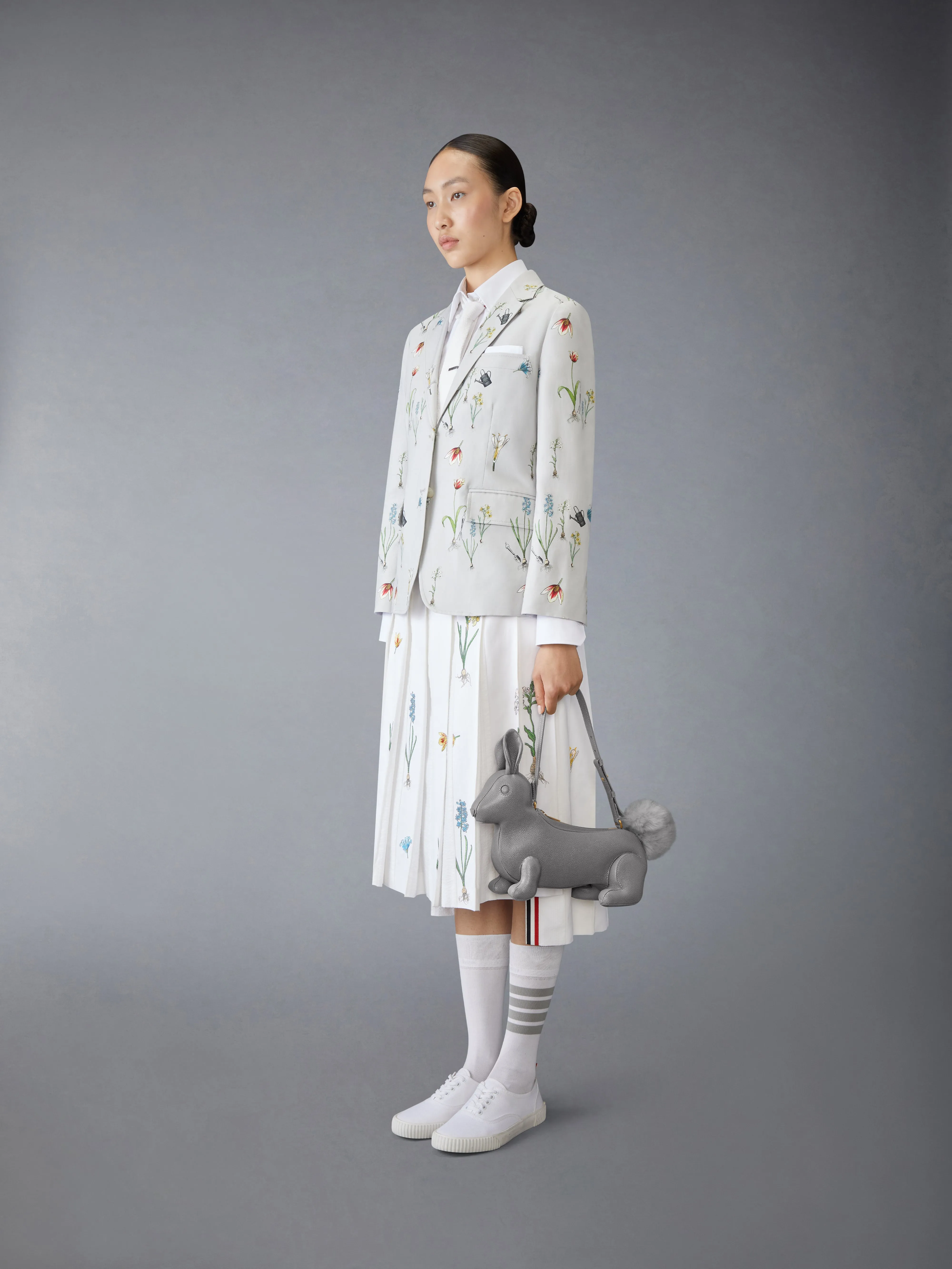 PEBBLE GRAIN RABBIT BAGUETTE BAG sold by Thom Browne product image thumbnail 4
