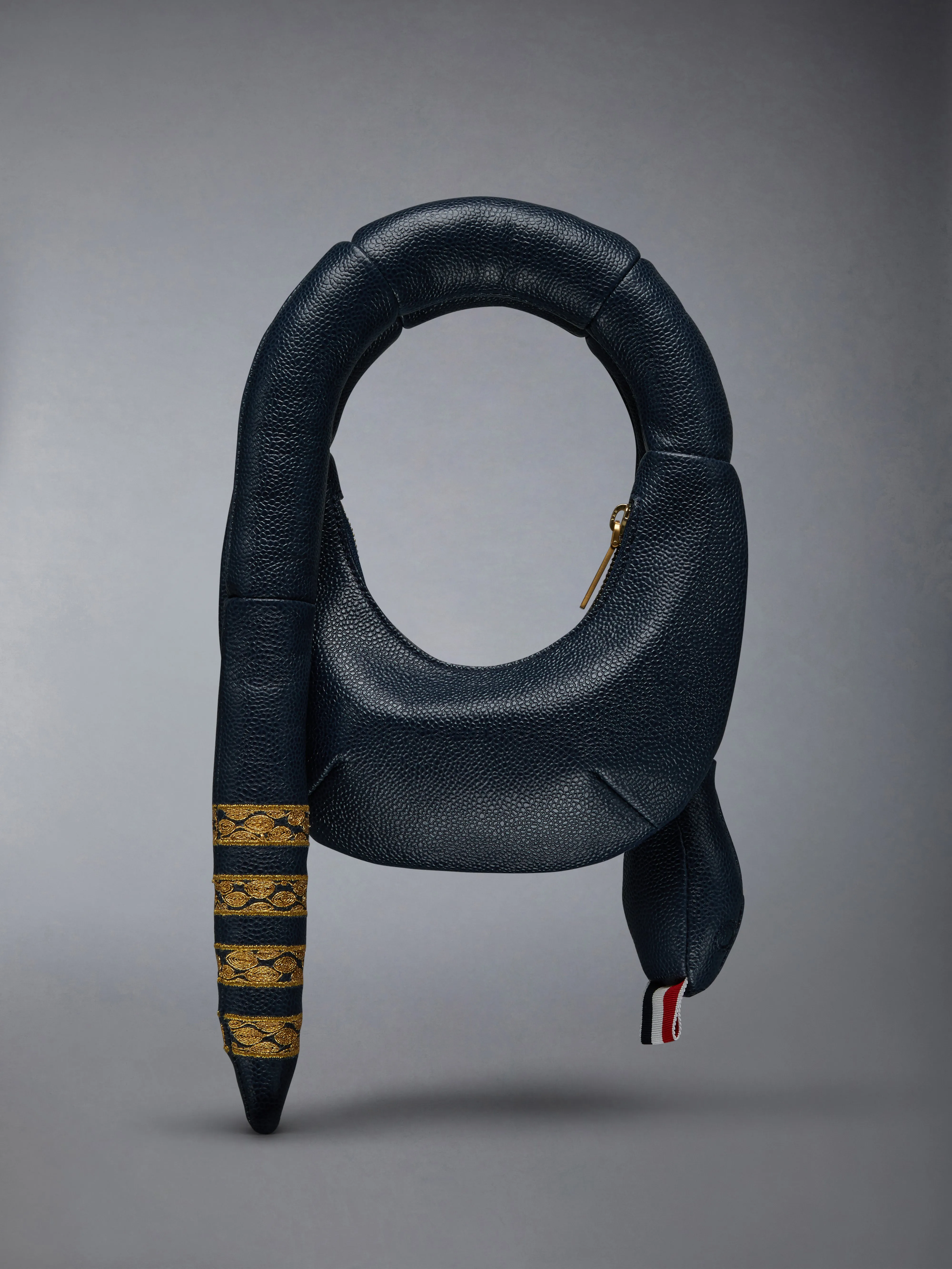 LUNAR NEW YEAR PEBBLE GRAIN 4-BAR SNAKE BAG sold by Thom Browne product image thumbnail 3