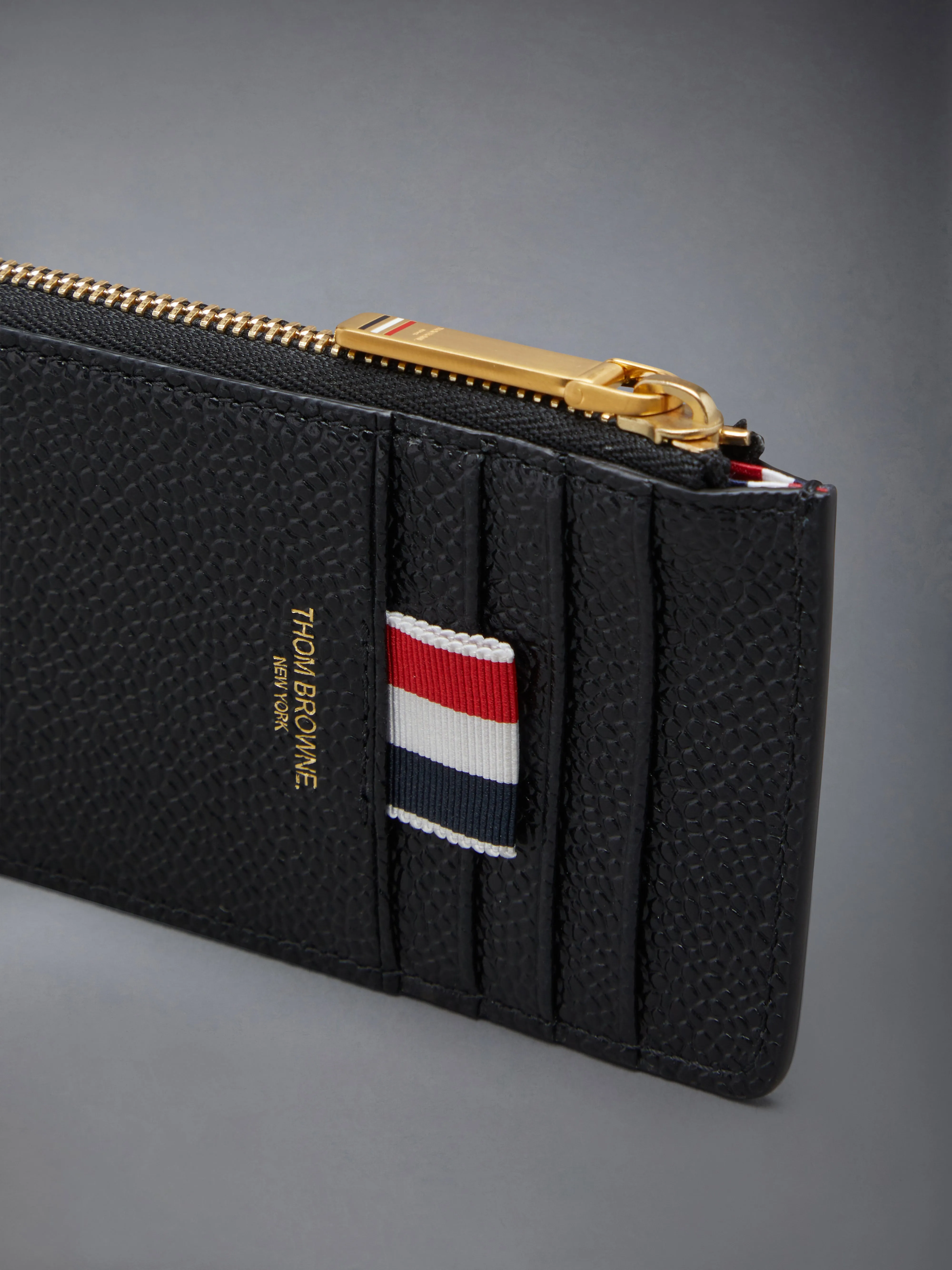 Pebble Grain Leather Half Zip Wallet sold by Thom Browne product image thumbnail 4