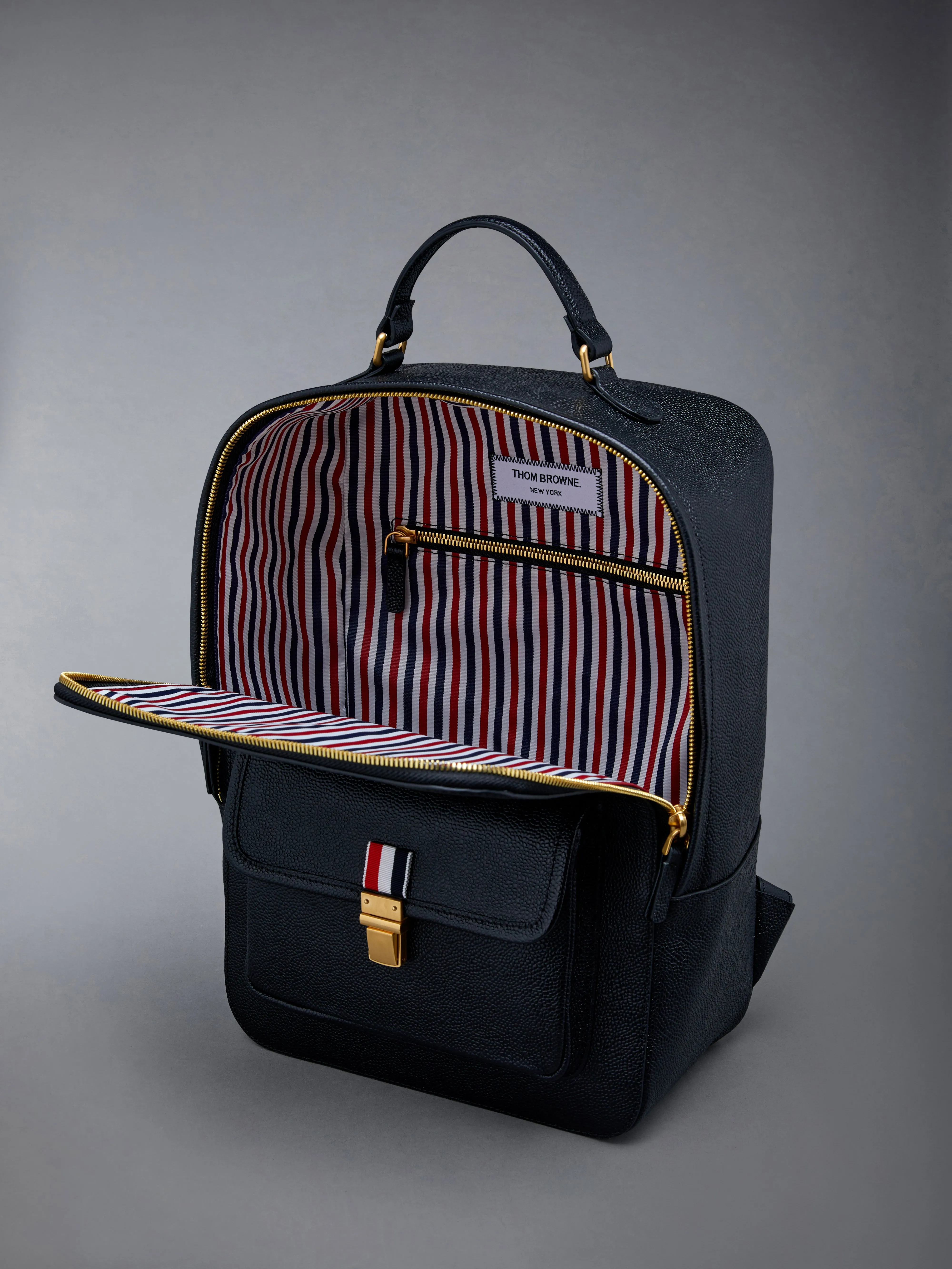 Pebble Grain Leather School Backpack sold by Thom Browne product image thumbnail 4