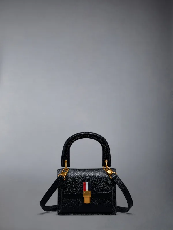 Pebble Grain Leather Mini School Bag sold by Thom Browne