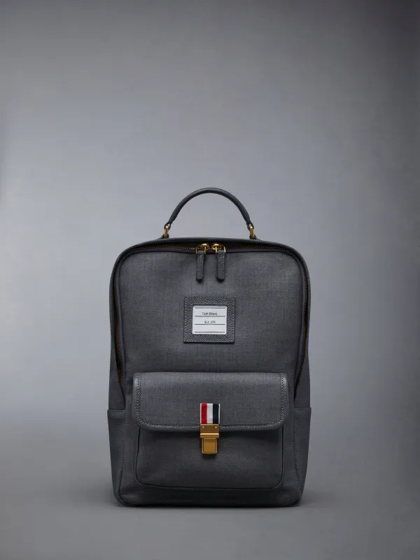 Super 120's Twill Front Pocket School Backpack sold by Thom Browne