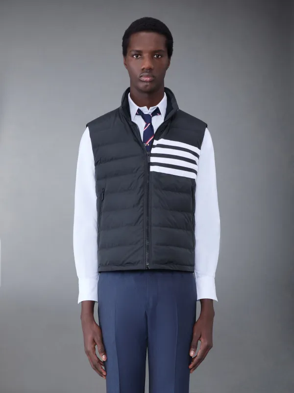 POLY TWILL DOWN 4-BAR SKI VEST sold by Thom Browne