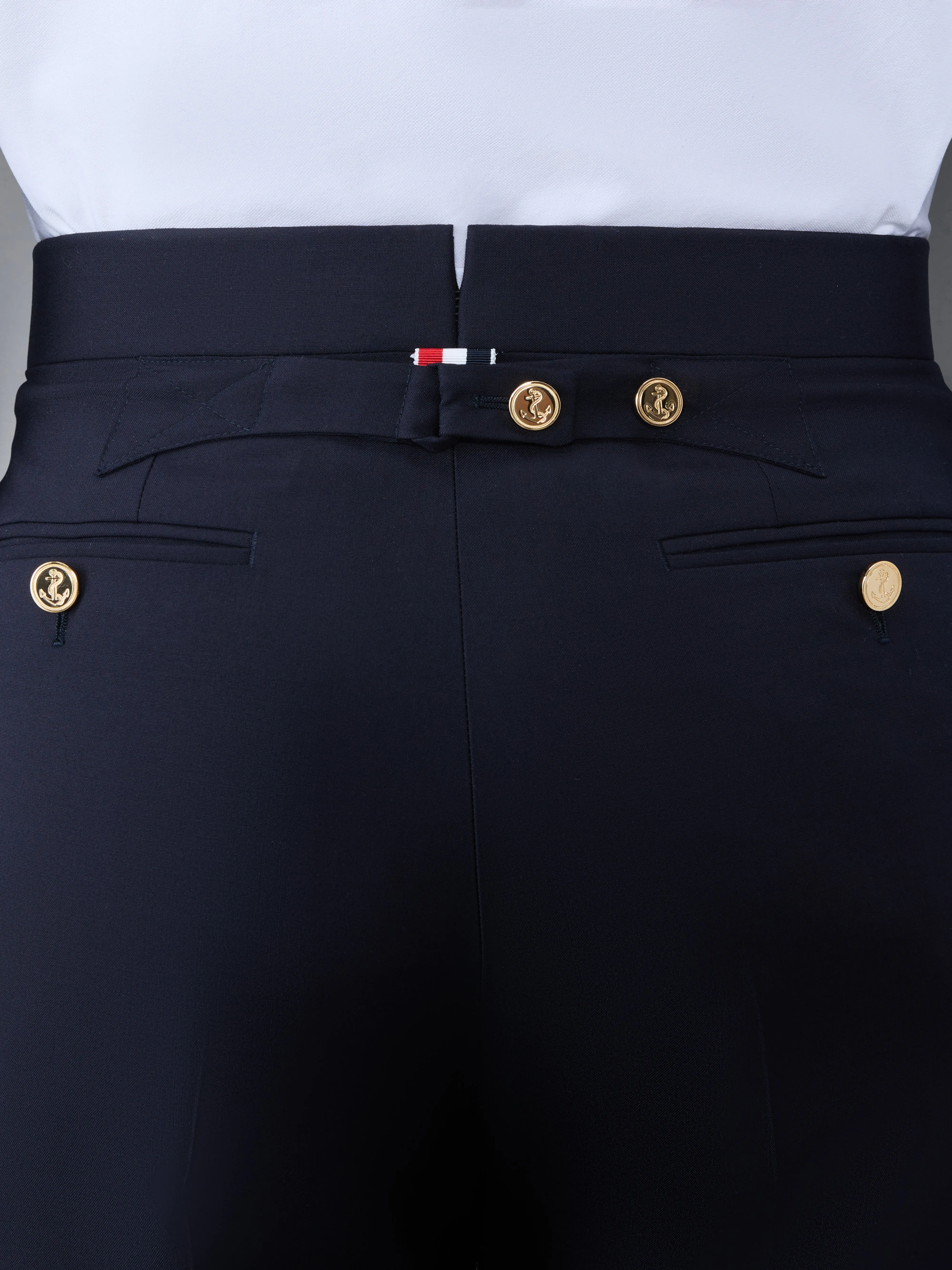 PLAIN WEAVE 4-BAR TROUSERS sold by Thom Browne product image thumbnail 4