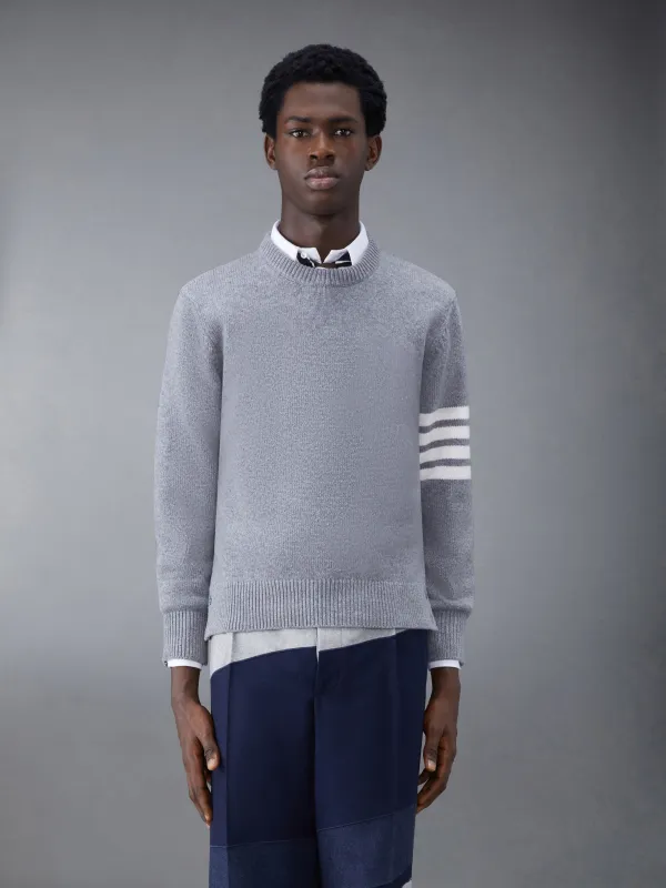 Merino Jersey 4-Bar Crew Neck Pullover sold by Thom Browne