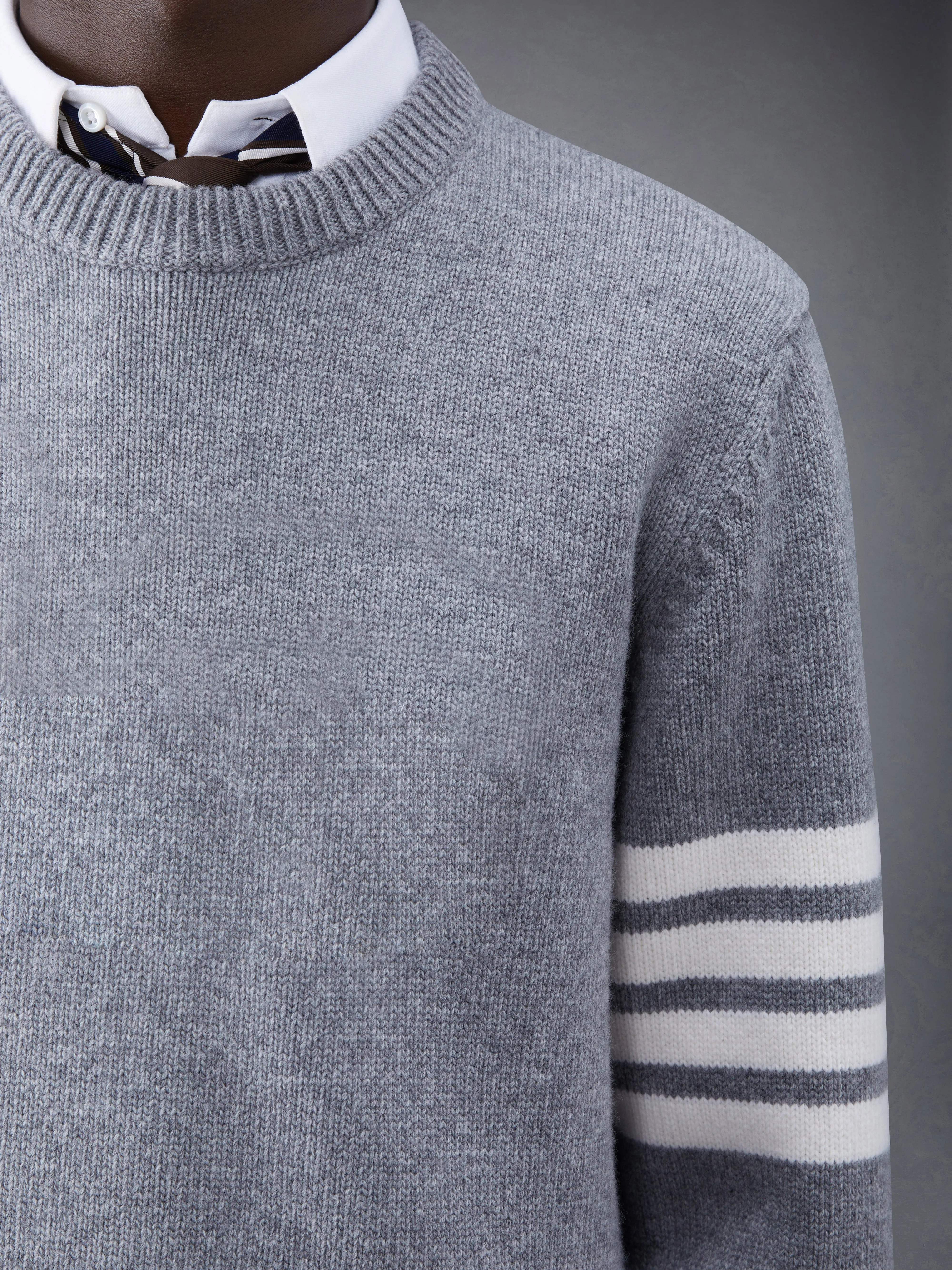 Merino Jersey 4-Bar Crew Neck Pullover sold by Thom Browne product image thumbnail 5