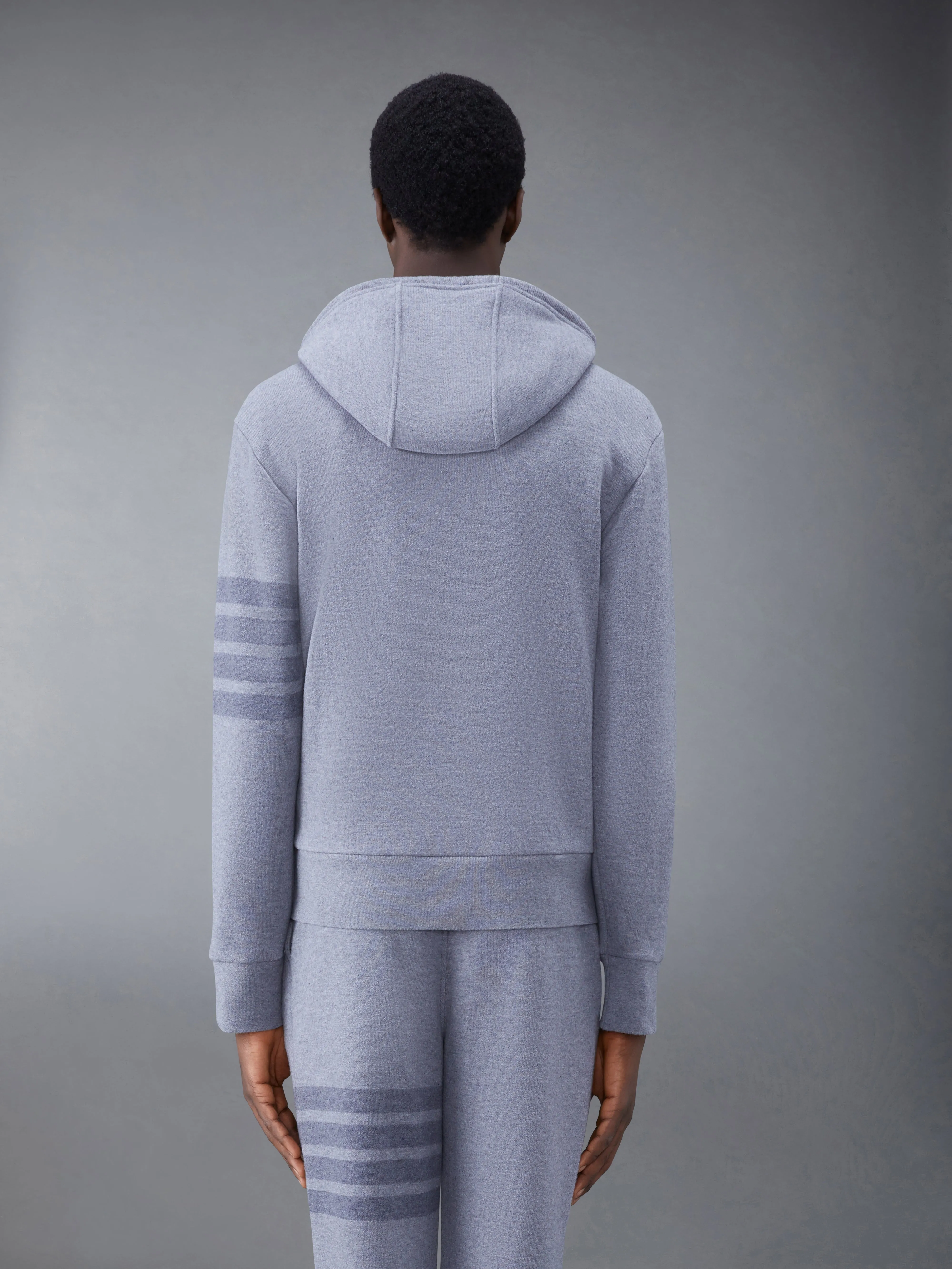 Wool Loopback 4-Bar Hoodie Pullover sold by Thom Browne product image thumbnail 2