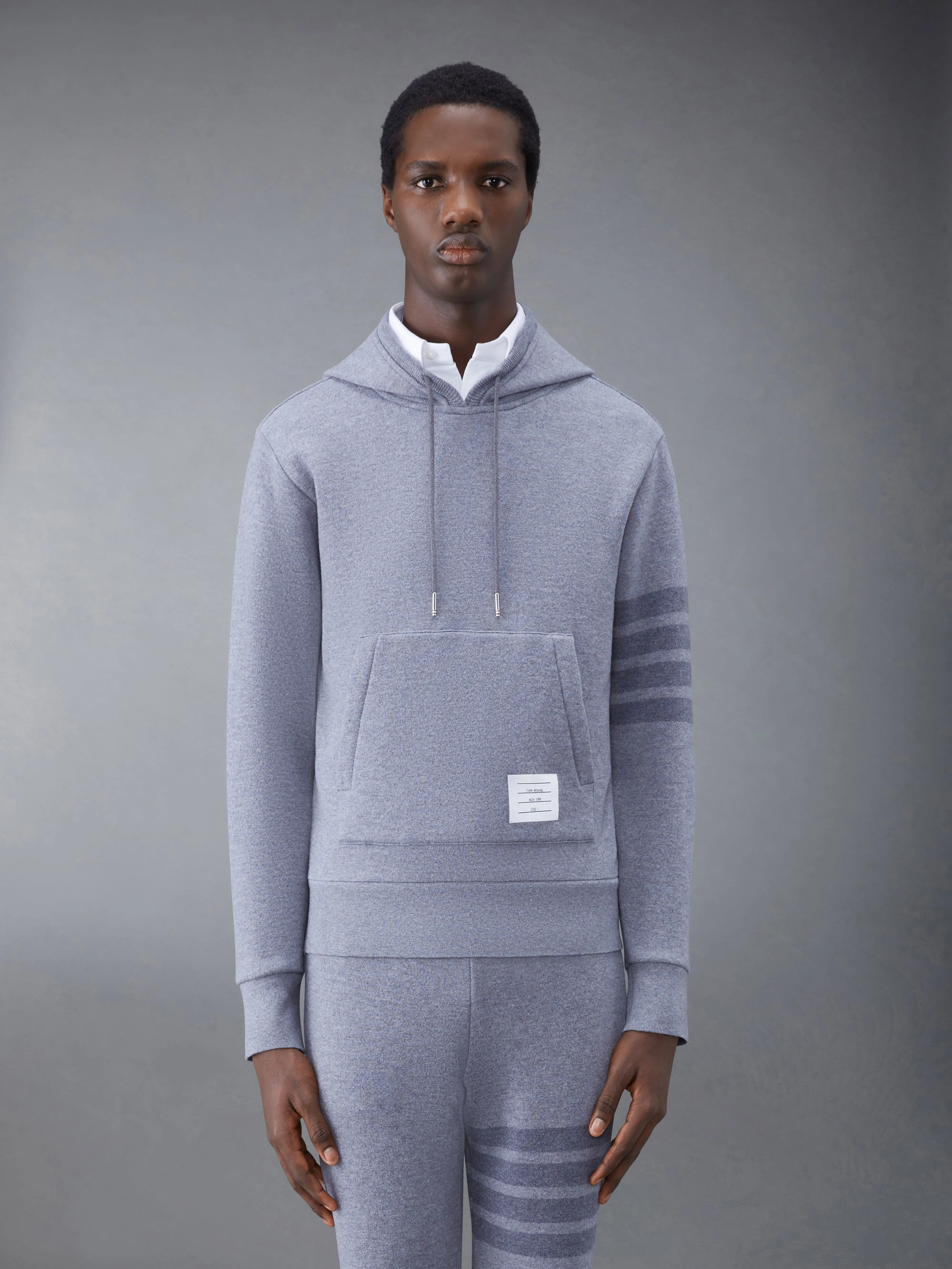 Wool Loopback 4-Bar Hoodie Pullover sold by Thom Browne