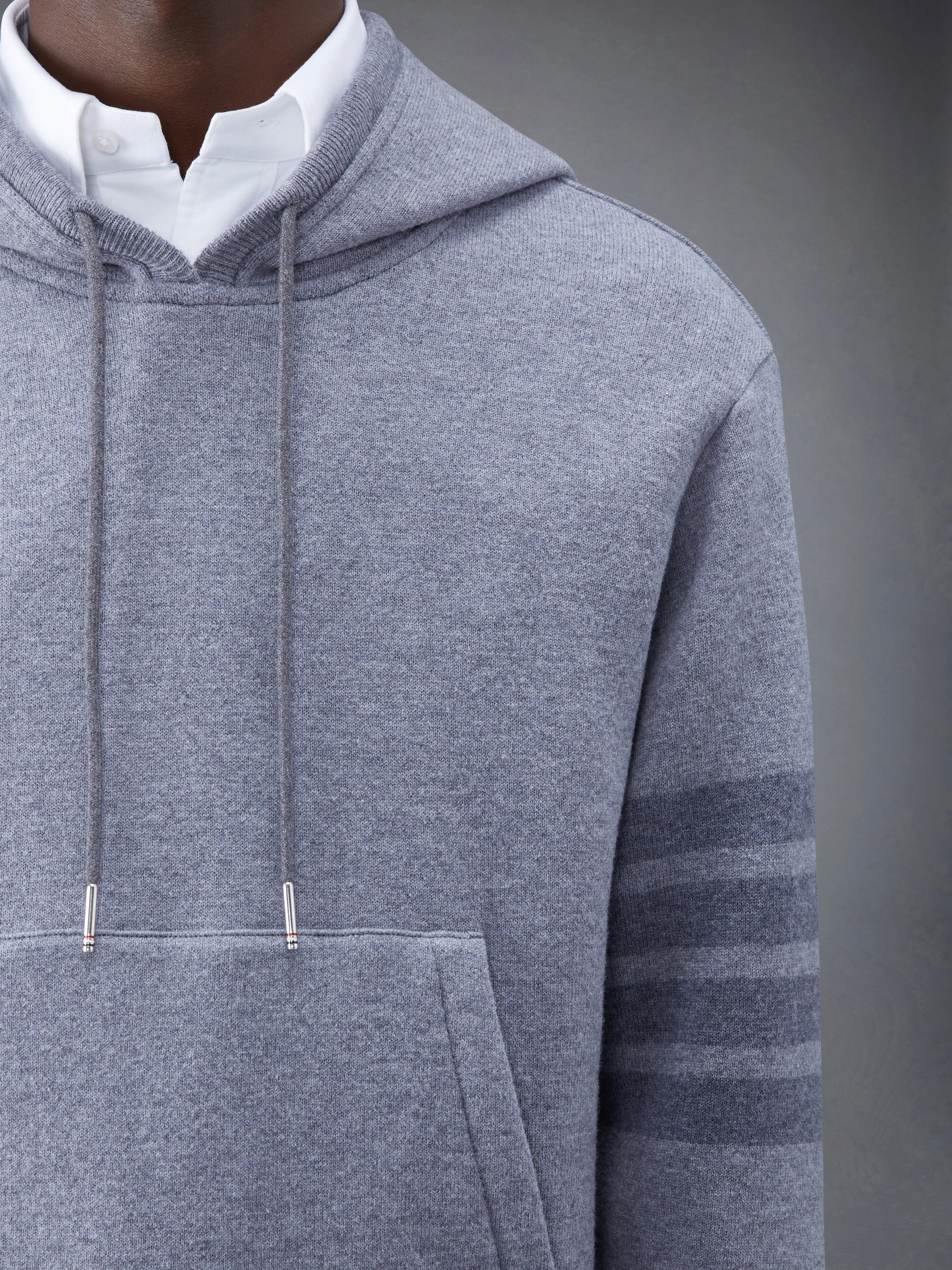 Wool Loopback 4-Bar Hoodie Pullover sold by Thom Browne product image thumbnail 4