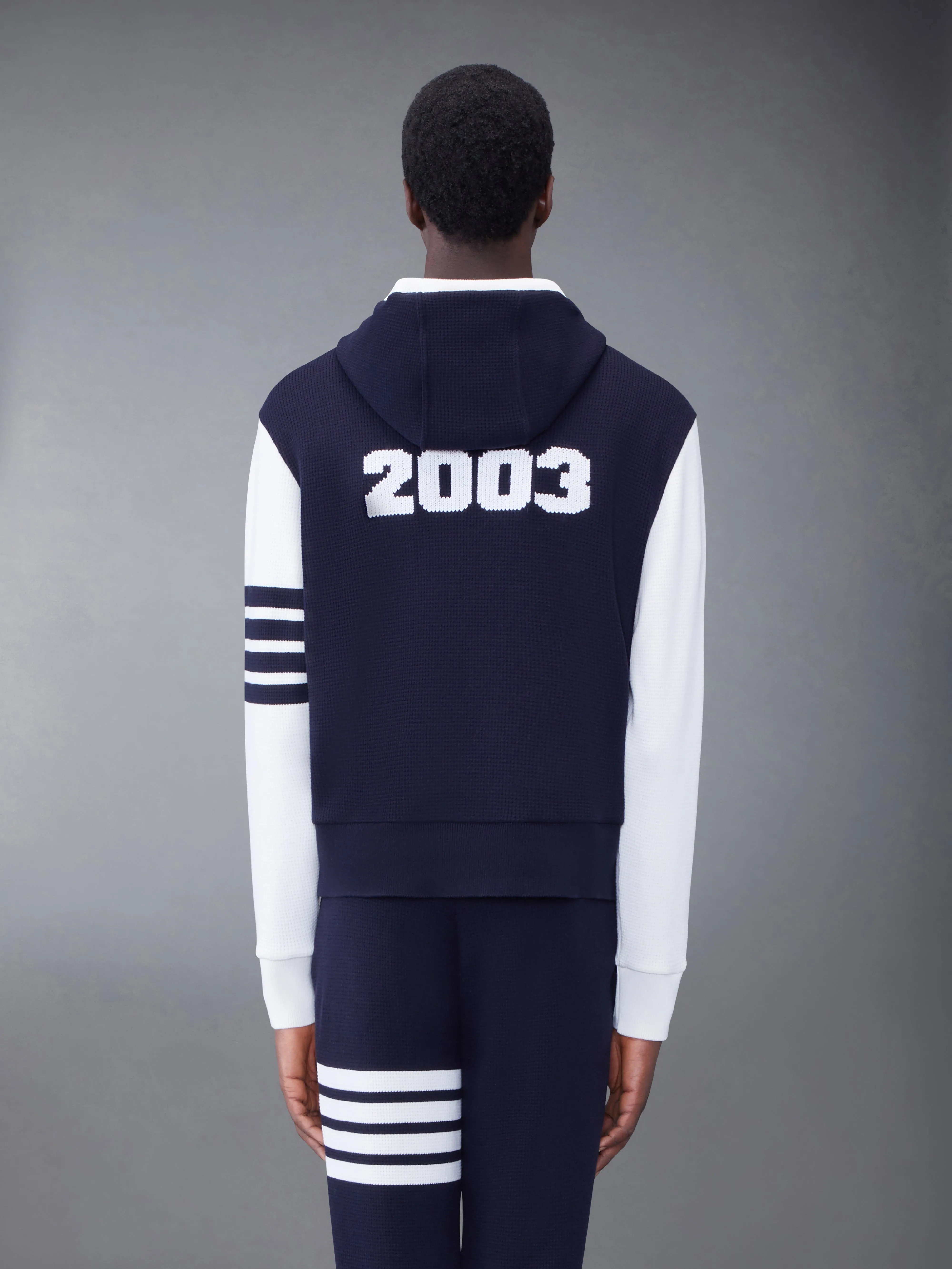 CASHMERE WAFFLE 2003 4-BAR HOODIE sold by Thom Browne product image thumbnail 2