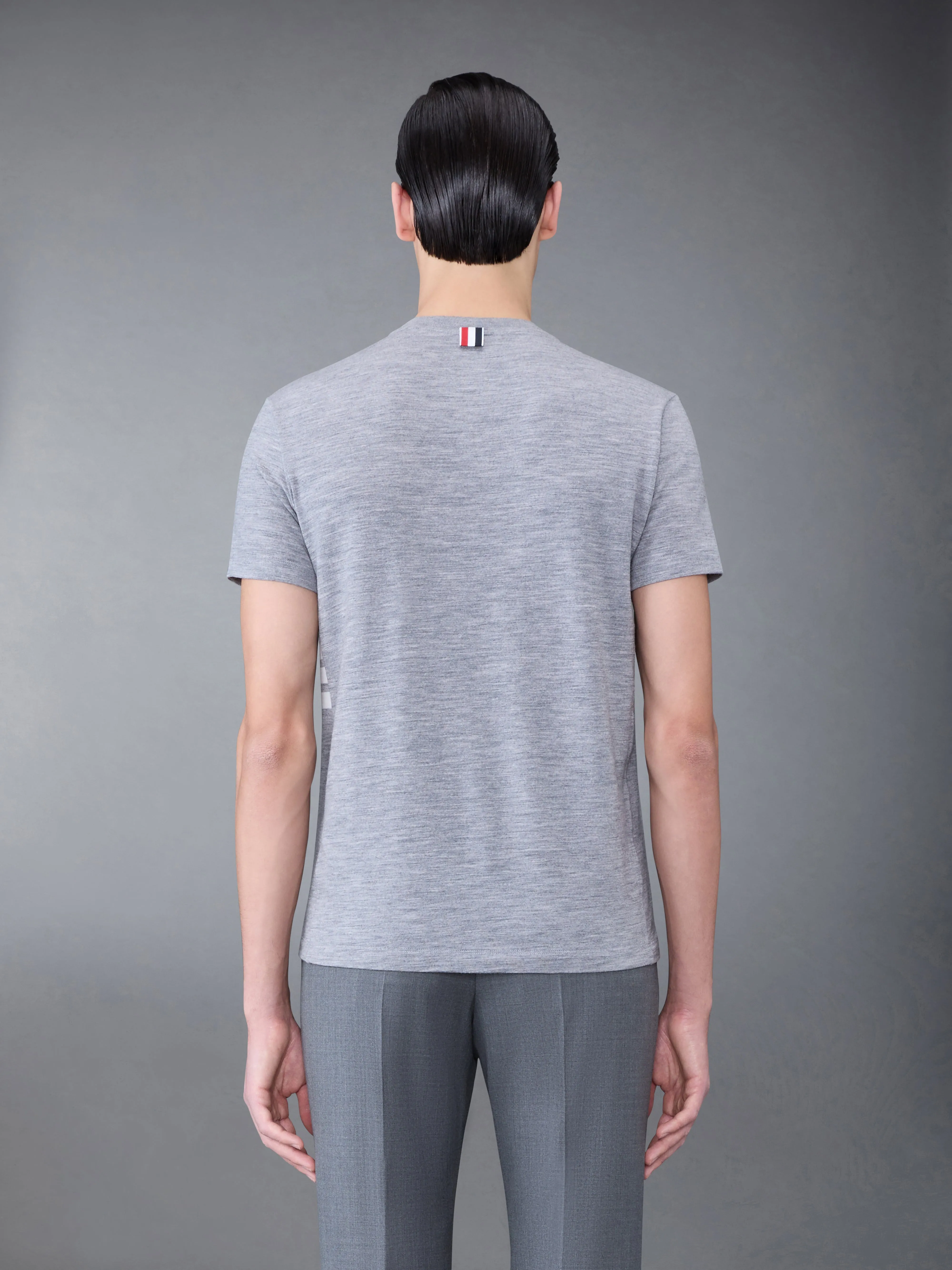 Wool Jersey 4-Bar Short Sleeve Tee sold by Thom Browne product image thumbnail 2