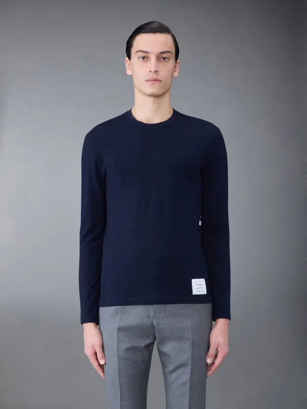 Wool Jersey 4-Bar Long Sleeve Tee sold by Thom Browne