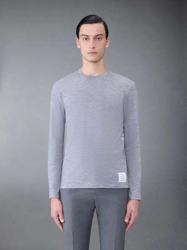 Wool Jersey 4-Bar Long Sleeve Tee sold by Thom Browne