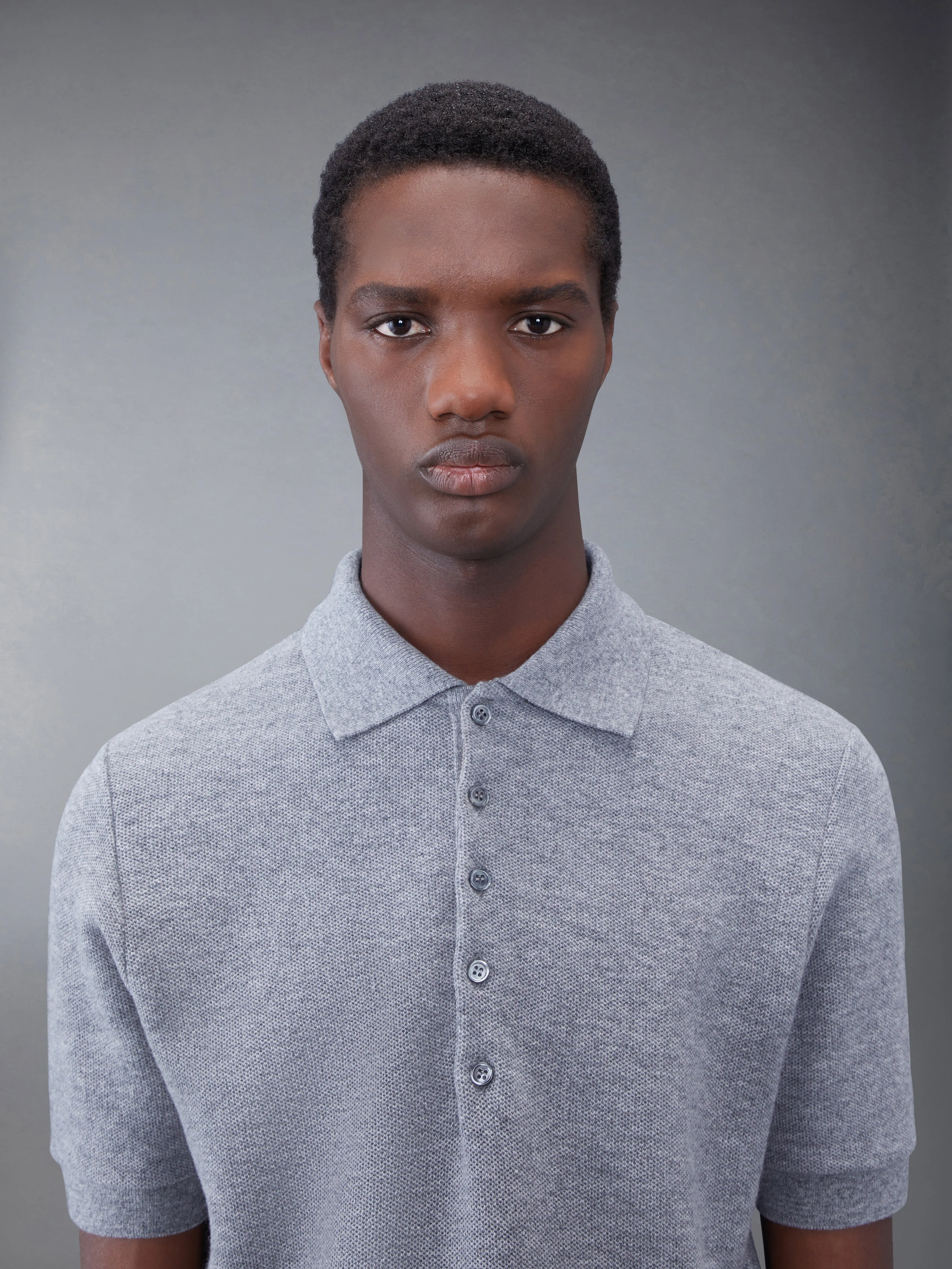 CASHMERE PIQUE 2003 RIB CUFF POLO sold by Thom Browne product image thumbnail 5