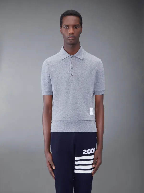 CASHMERE PIQUE 2003 RIB CUFF POLO sold by Thom Browne