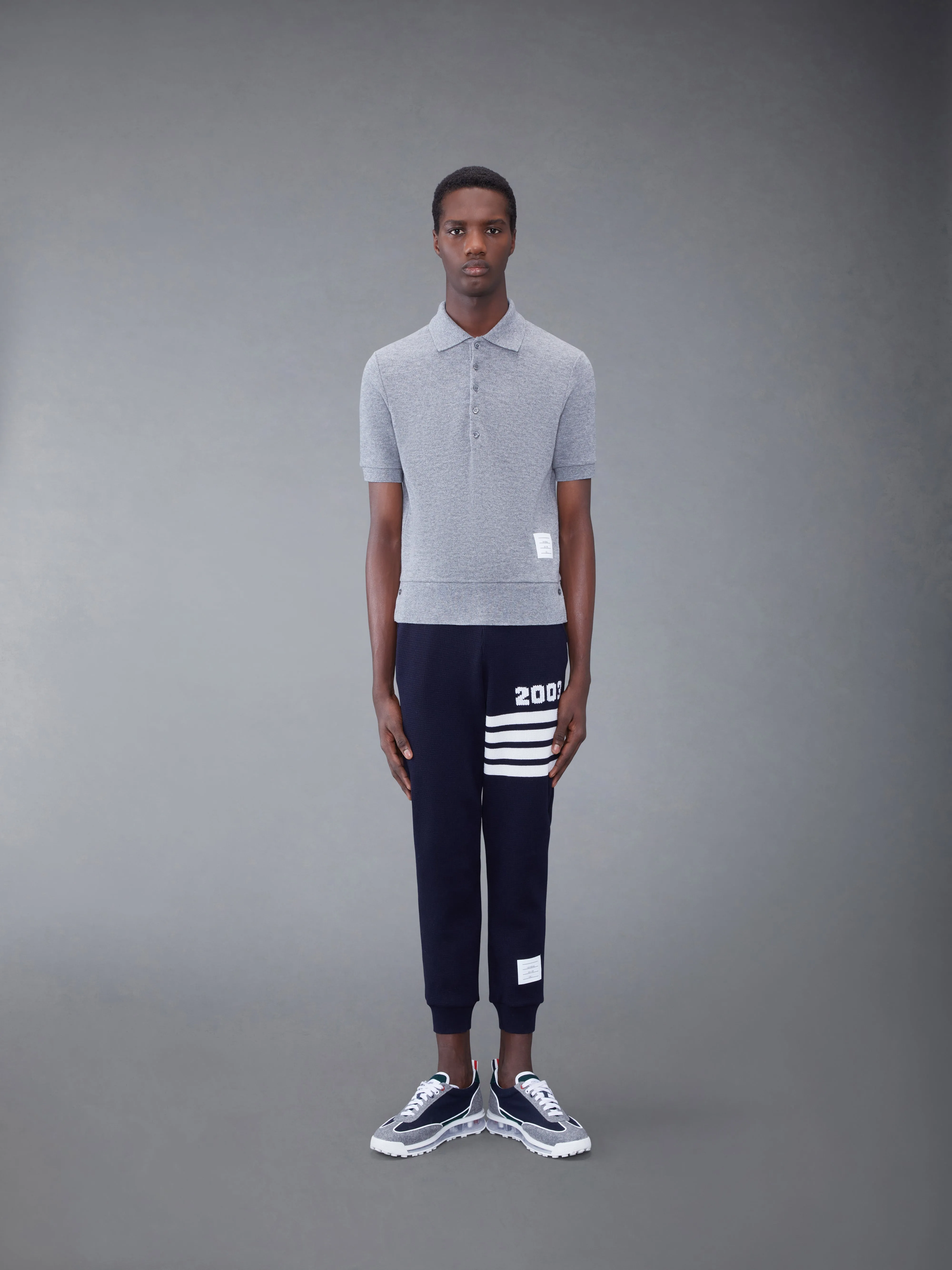 CASHMERE PIQUE 2003 RIB CUFF POLO sold by Thom Browne product image thumbnail 3