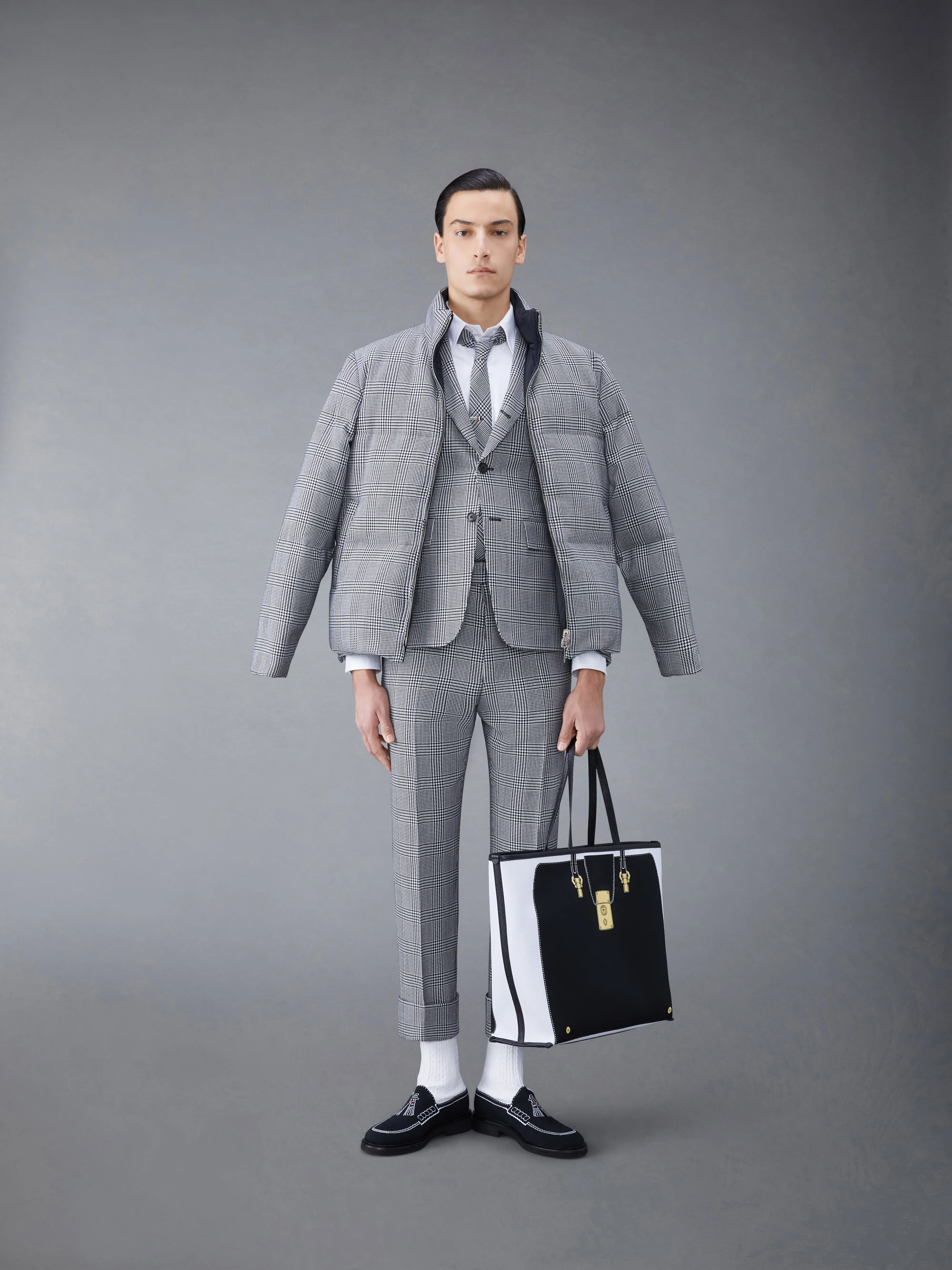 Prince Of Wales Heavy Wool Classic Sport Coat sold by Thom Browne product image thumbnail 3