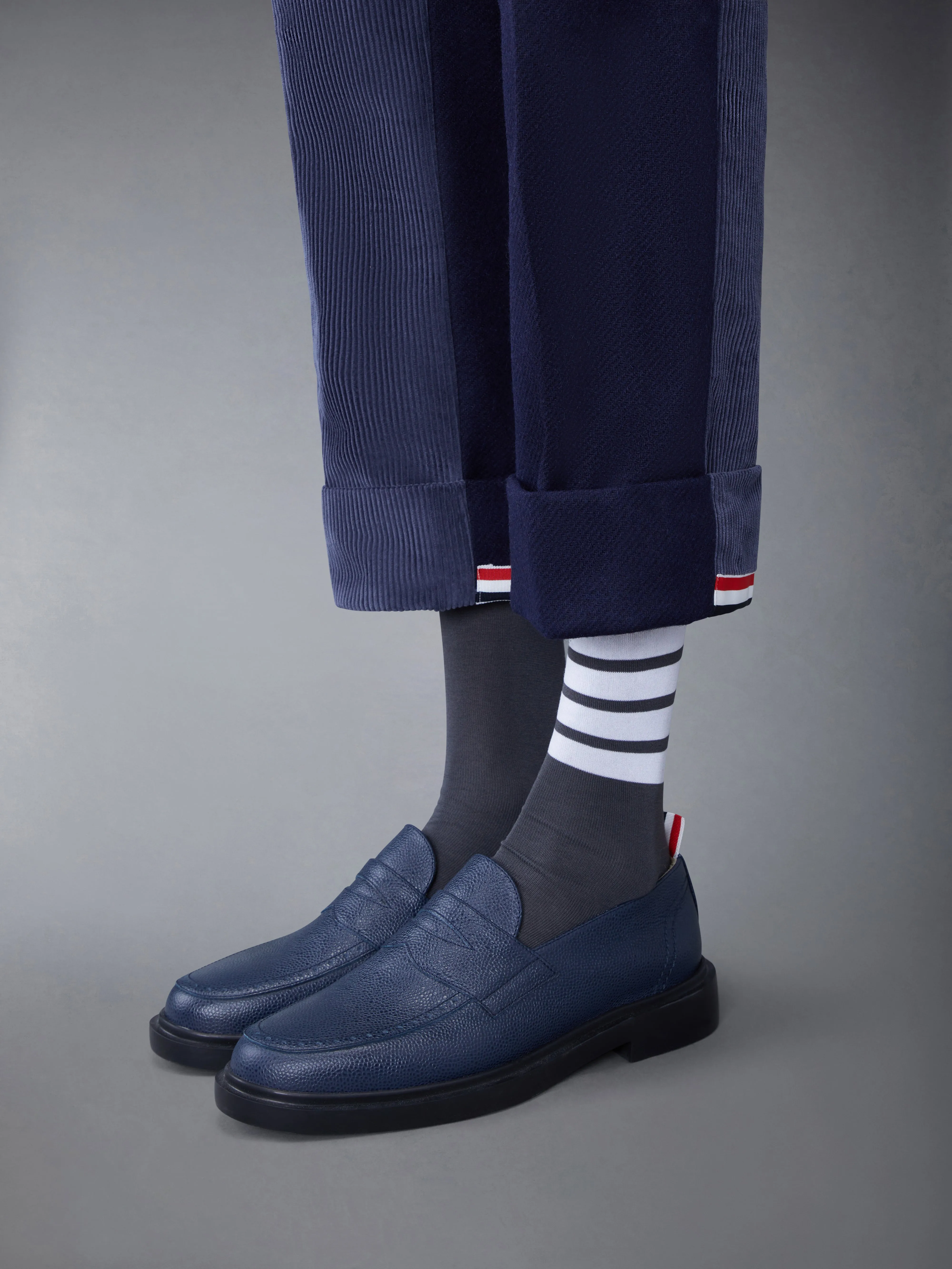 Pebble Grain Leather Rubber Sole Penny Loafer sold by Thom Browne product image thumbnail 4