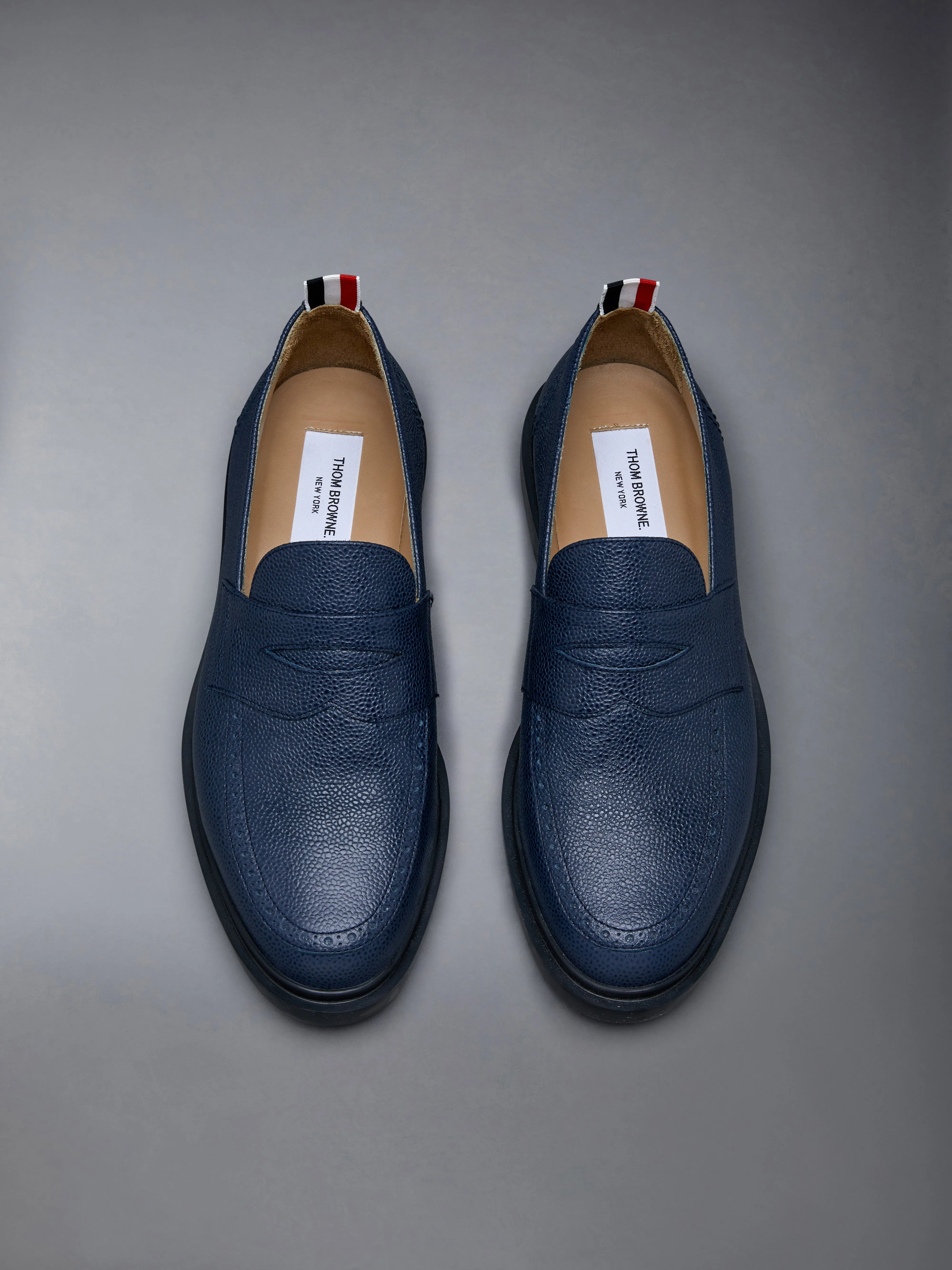 Pebble Grain Leather Rubber Sole Penny Loafer sold by Thom Browne product image thumbnail 5