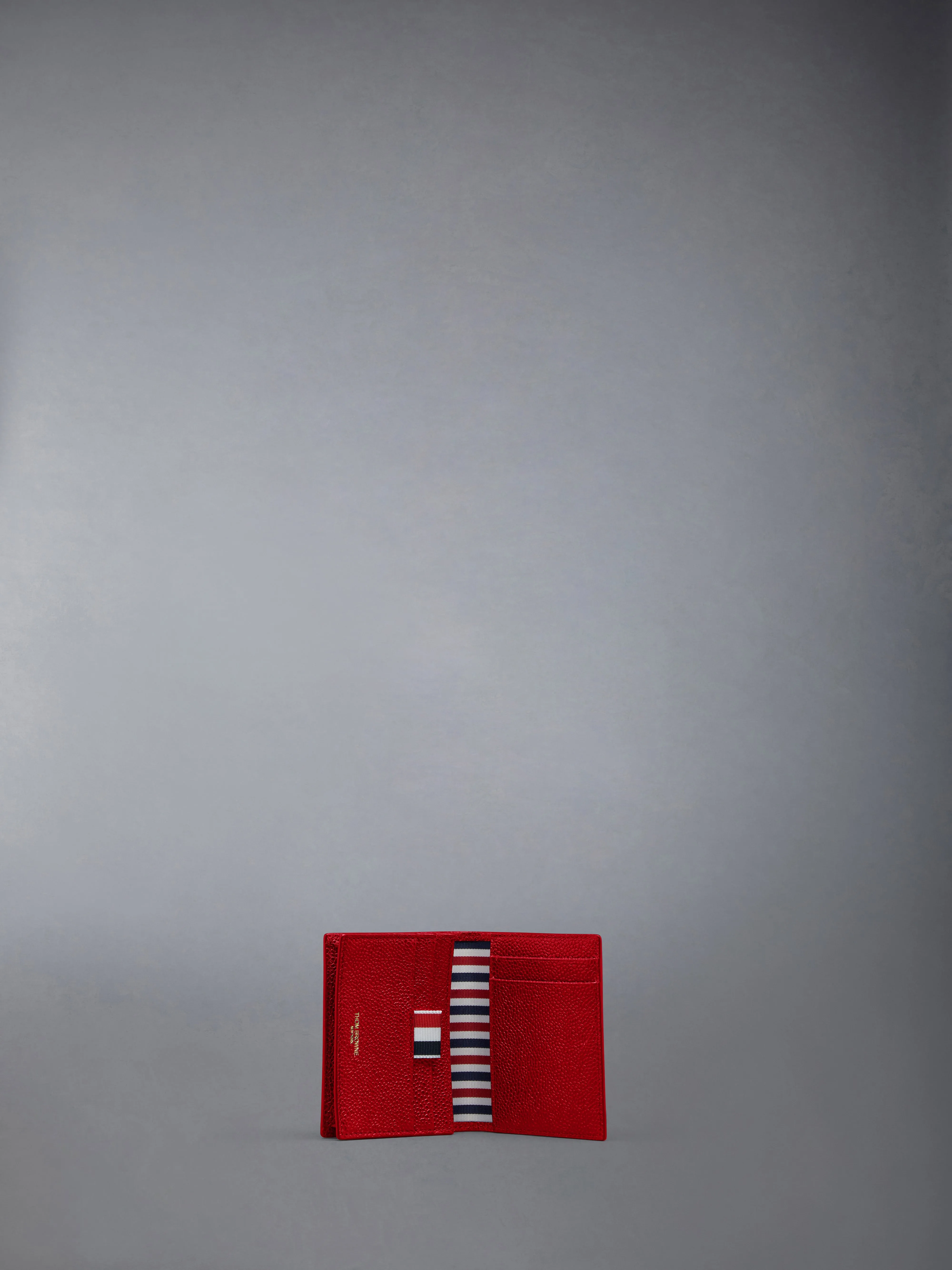 PEBBLE GRAIN LEATHER DOUBLE CARD HOLDER sold by Thom Browne product image thumbnail 3