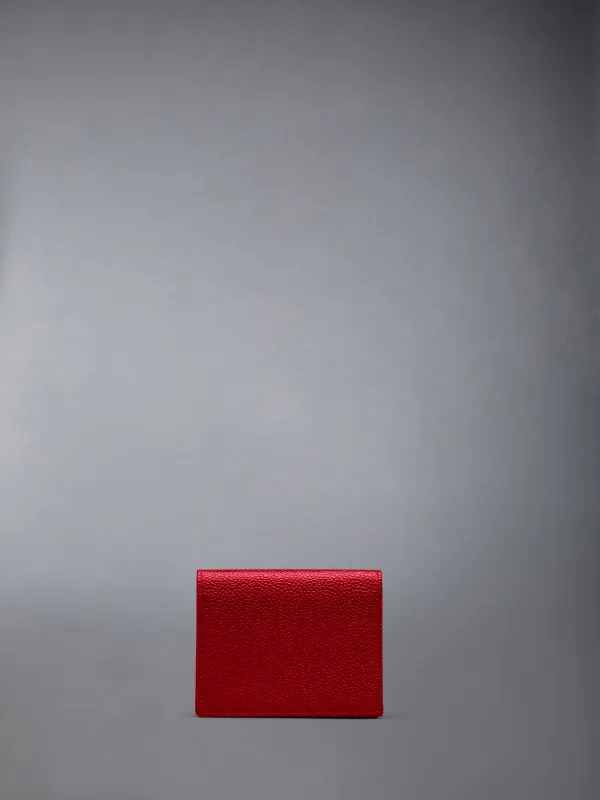 PEBBLE GRAIN LEATHER DOUBLE CARD HOLDER sold by Thom Browne