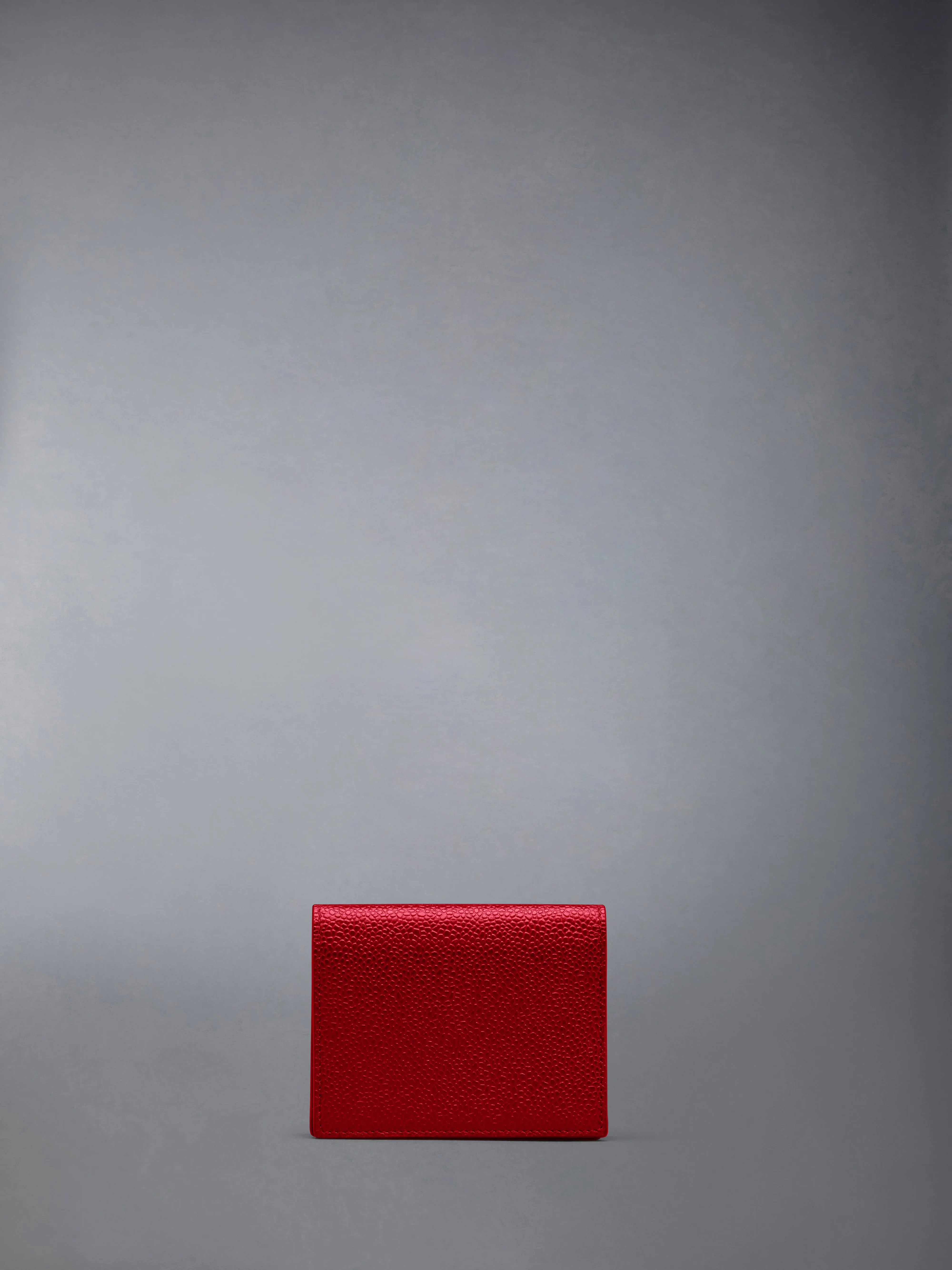 PEBBLE GRAIN LEATHER DOUBLE CARD HOLDER sold by Thom Browne