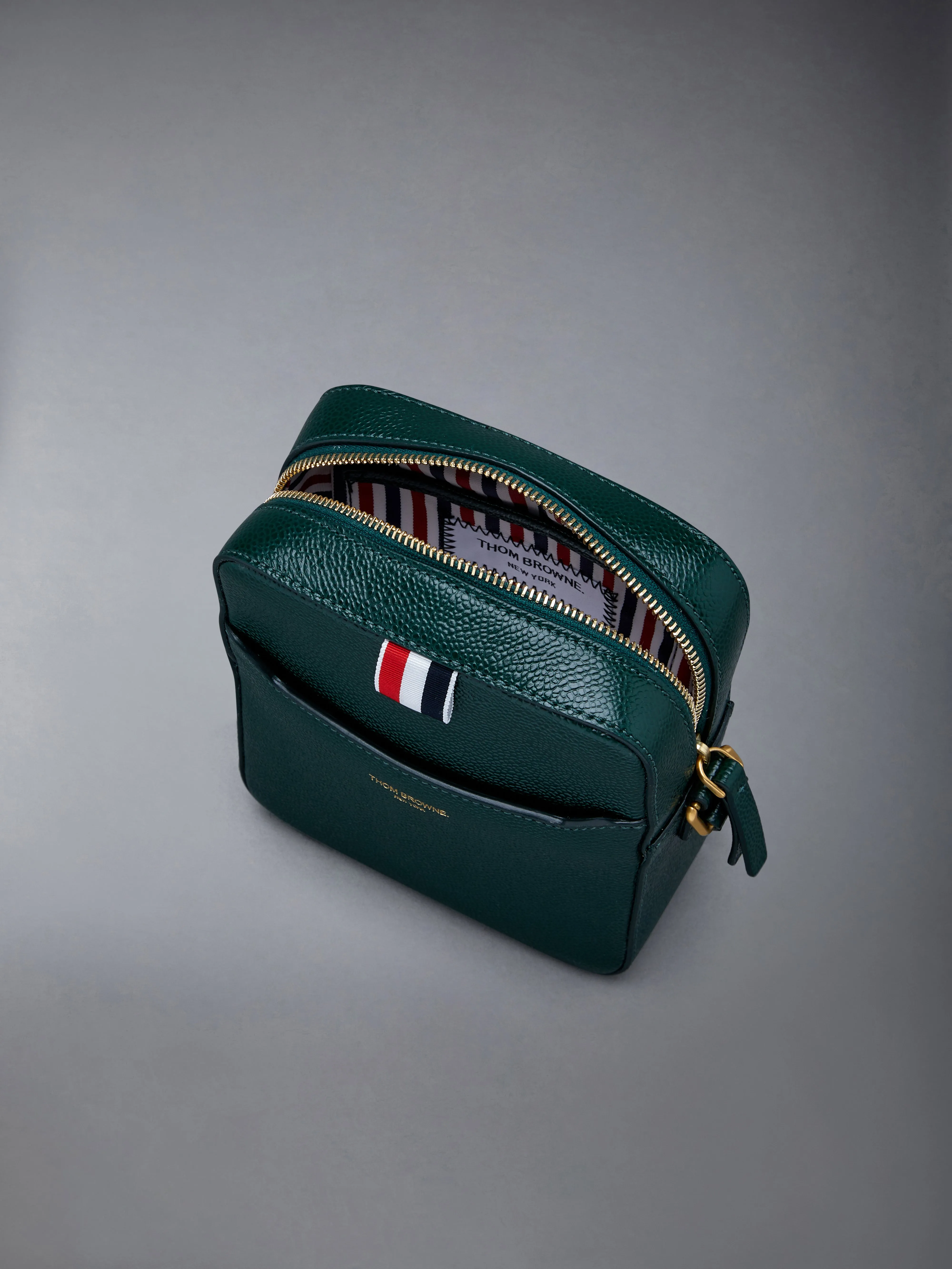 PEBBLE GRAIN LEATHER VERTICAL CAMERA BAG sold by Thom Browne product image thumbnail 5