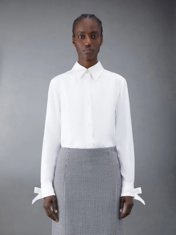Silk Twill Scarf Cuff Easy Fit Shirt sold by Thom Browne