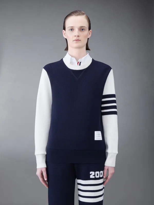 CASHMERE WAFFLE 2003 4-BAR SWEATSHIRT sold by Thom Browne