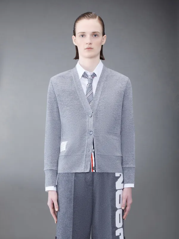 CASHMERE PIQUE 2003 V-NECK CARDIGAN made by Thom Browne