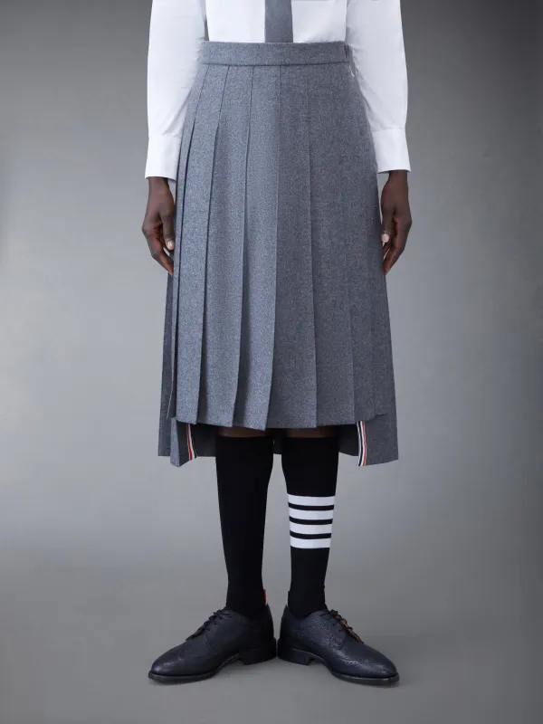 WOOL FLANNEL 2003 CLASSIC PLEATED SKIRT sold by Thom Browne