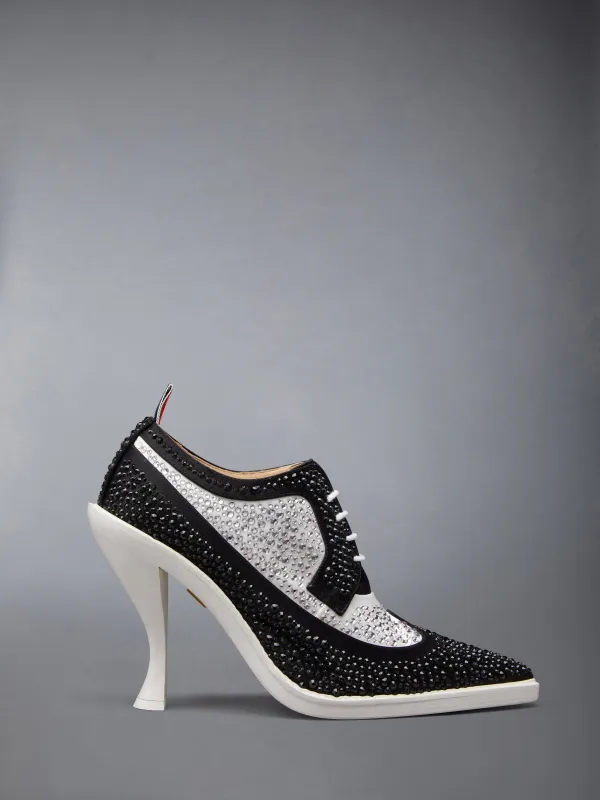 SWAROVSKI SATIN HEELED LONGWING BROGUE sold by Thom Browne