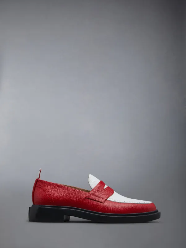 Pebble Grain Leather Penny Loafer sold by Thom Browne