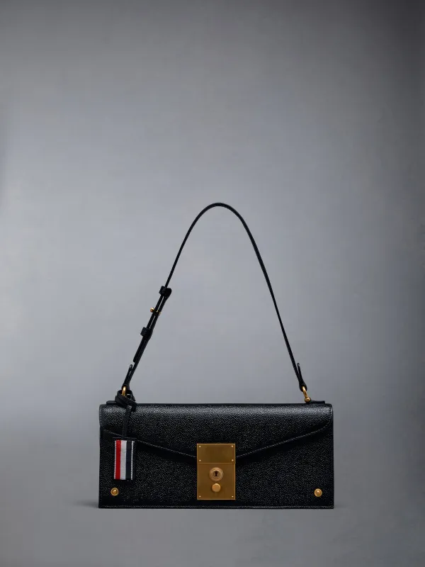PEBBLE GRAIN LEATHER MRS. THOM BAGUETTE BAG sold by Thom Browne