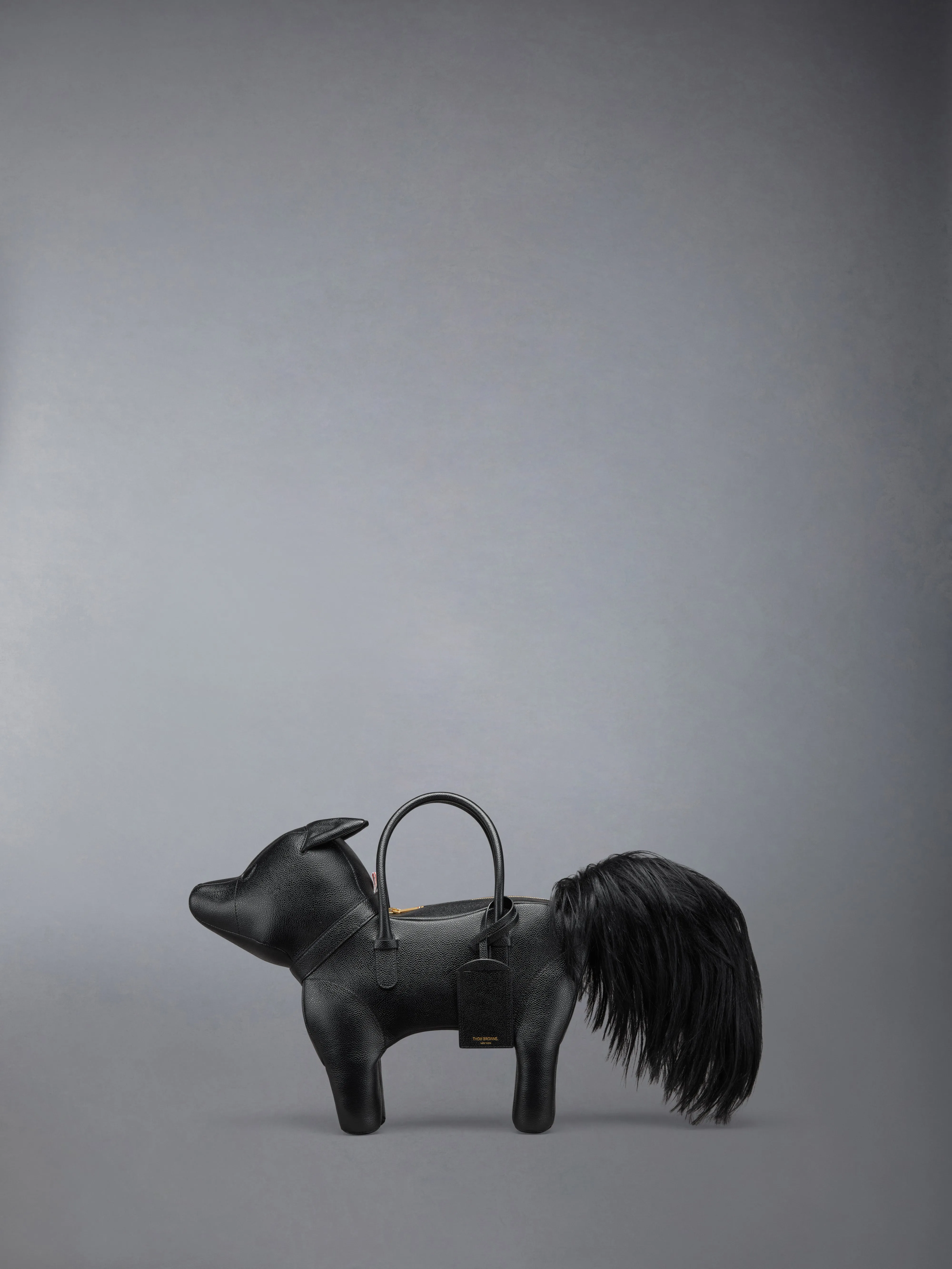 FOX BAG IN PEBBLE GRAIN LEATHER - L68, H38, W14 sold by Thom Browne