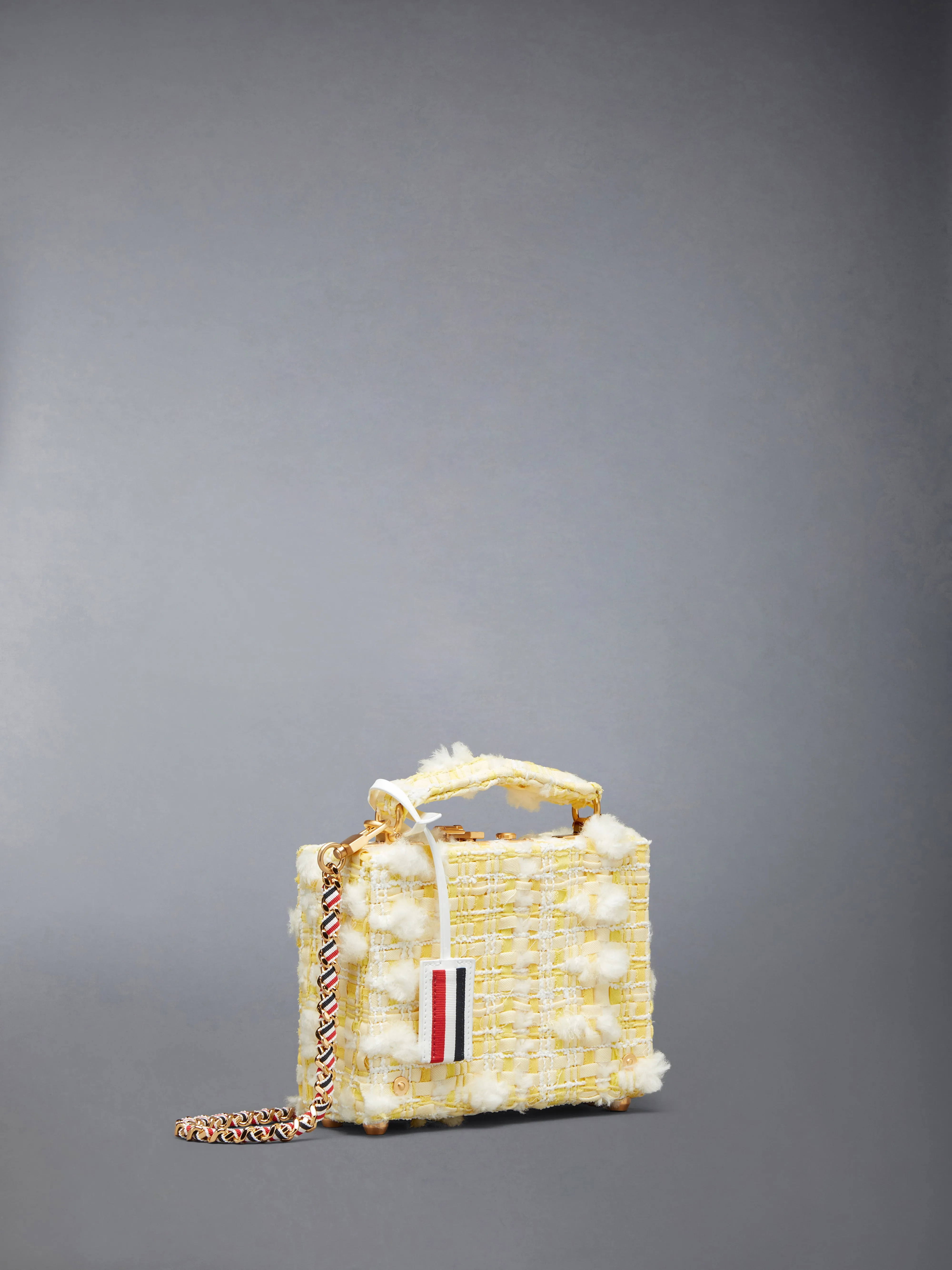 Twill Pouf Tweed Woven Chain Micro Attache Case sold by Thom Browne product image thumbnail 2