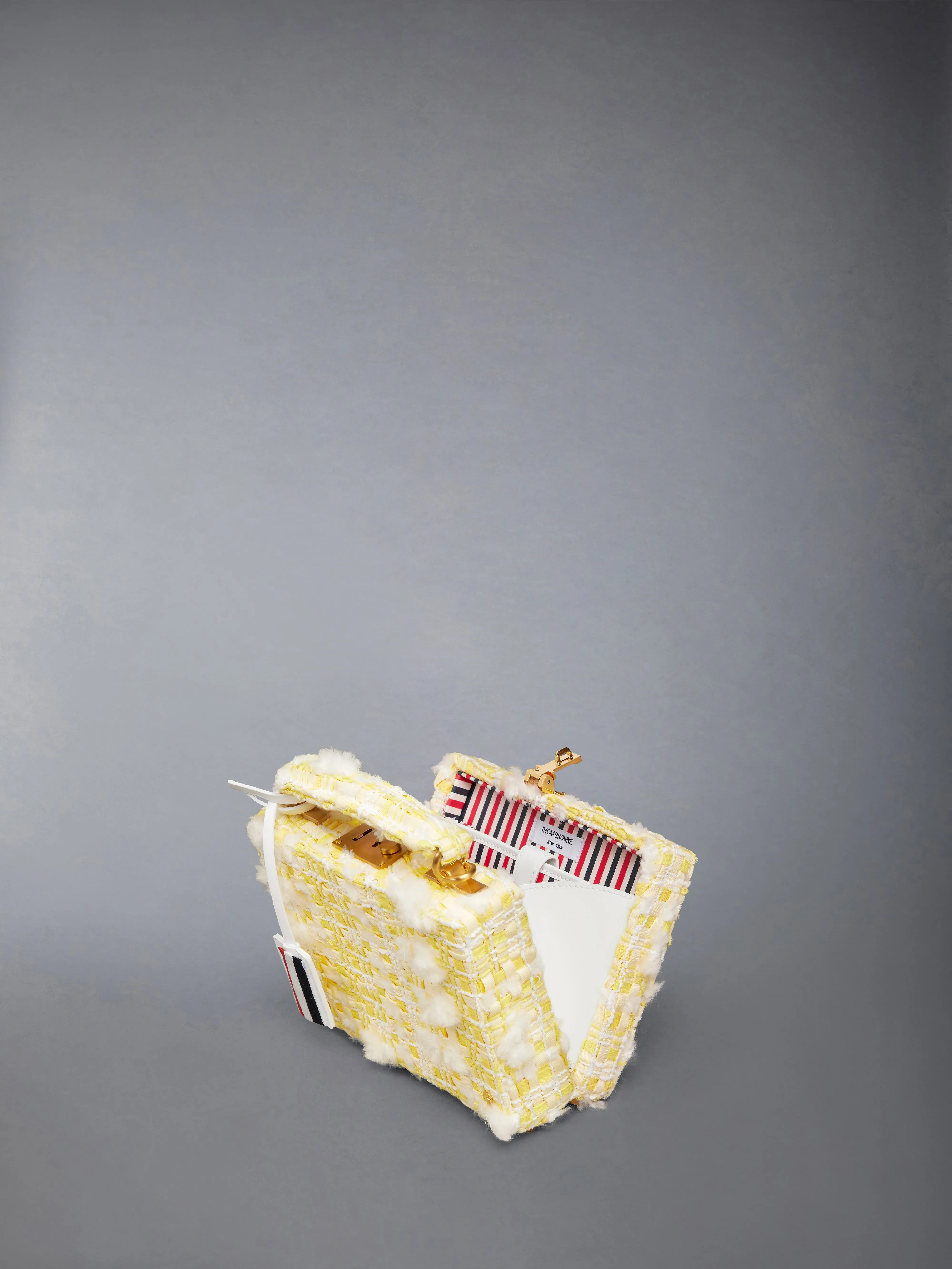 Twill Pouf Tweed Woven Chain Micro Attache Case sold by Thom Browne product image thumbnail 5