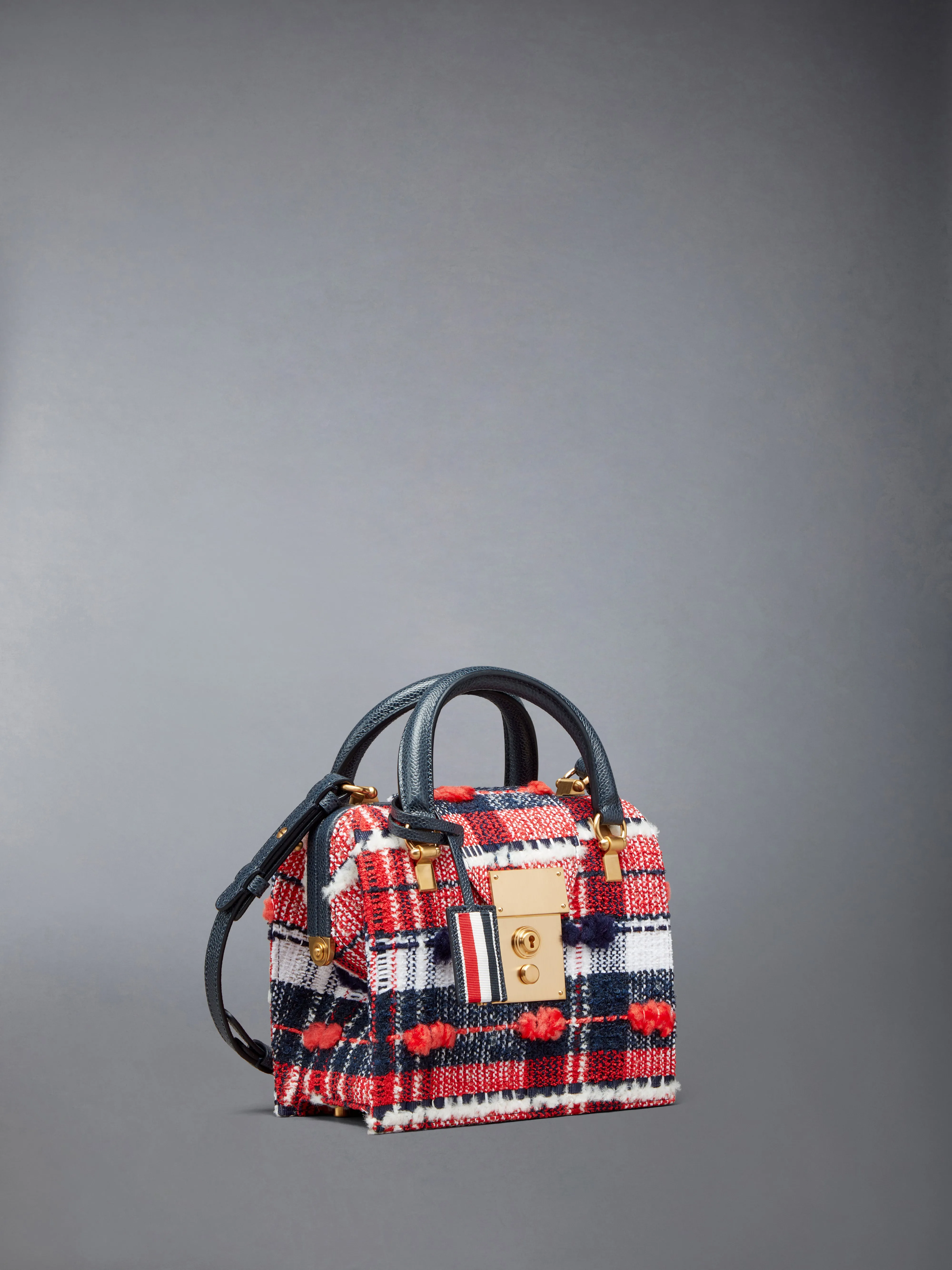 MRS. THOM MINI BAG IN MADRAS CHECK POUF TWEED sold by Thom Browne product image thumbnail 2