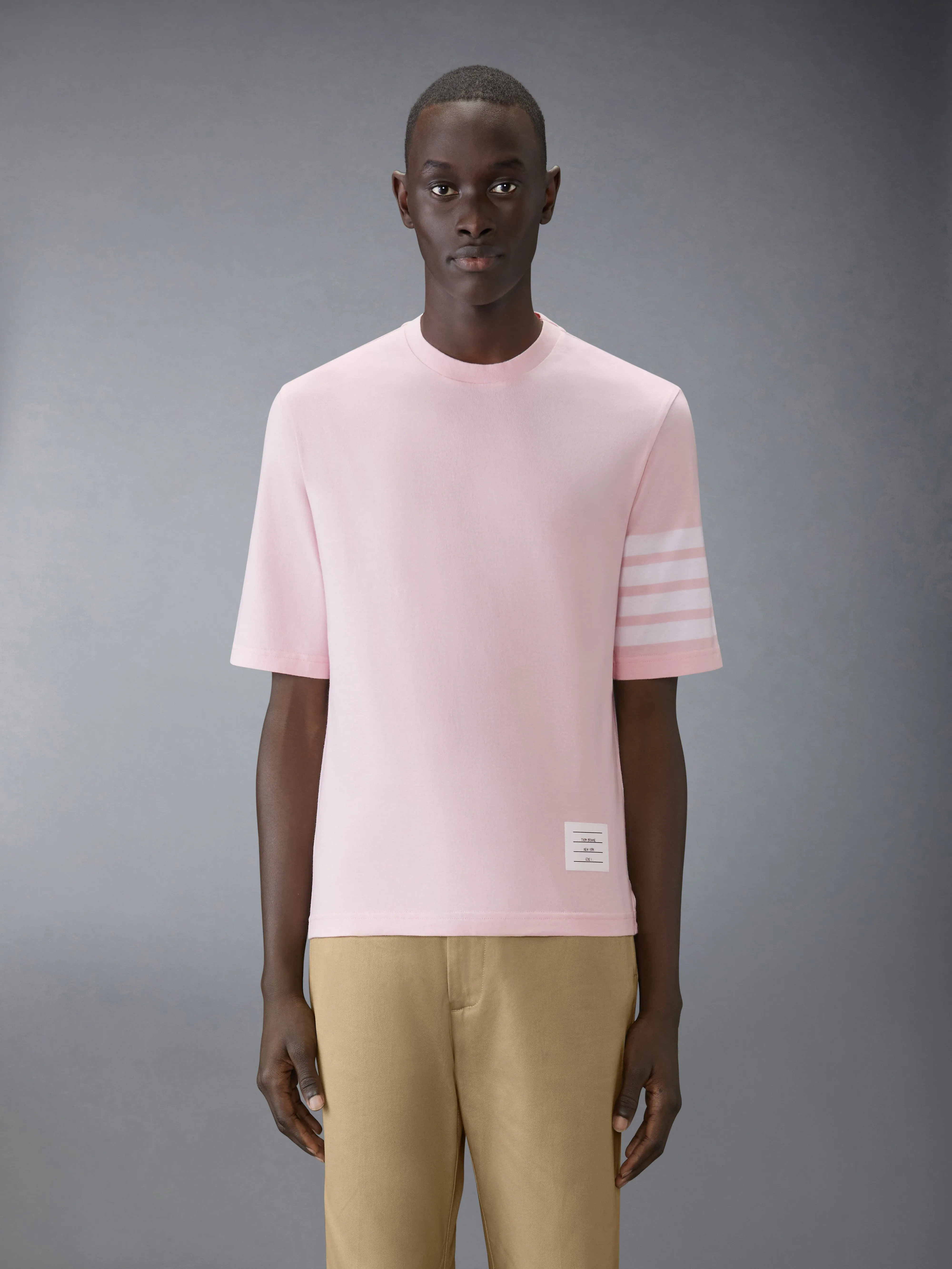 Jersey 4-Bar Short Sleeve Tee sold by Thom Browne