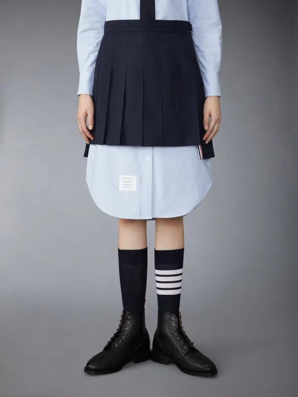 Plain Weave School Uniform Pleated Mini Skirt sold by Thom Browne