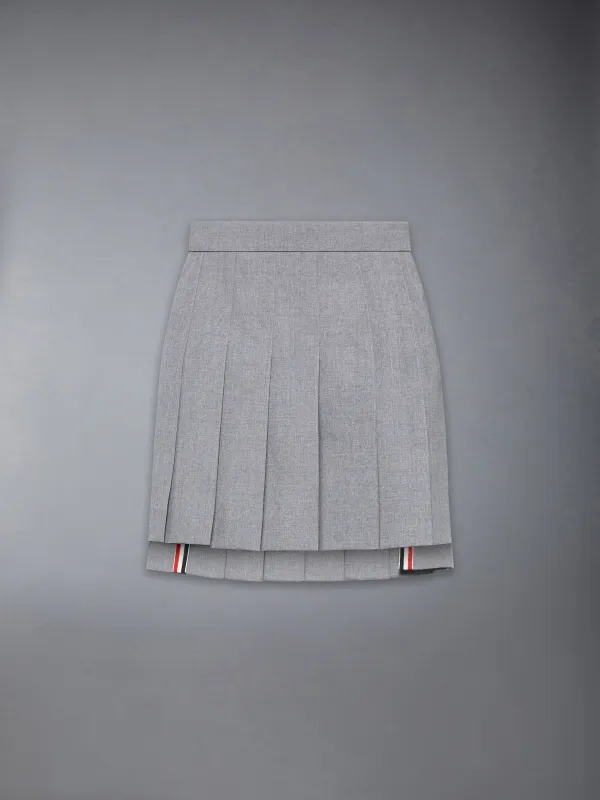 Plain Weave School Uniform Pleated Mini Skirt sold by Thom Browne