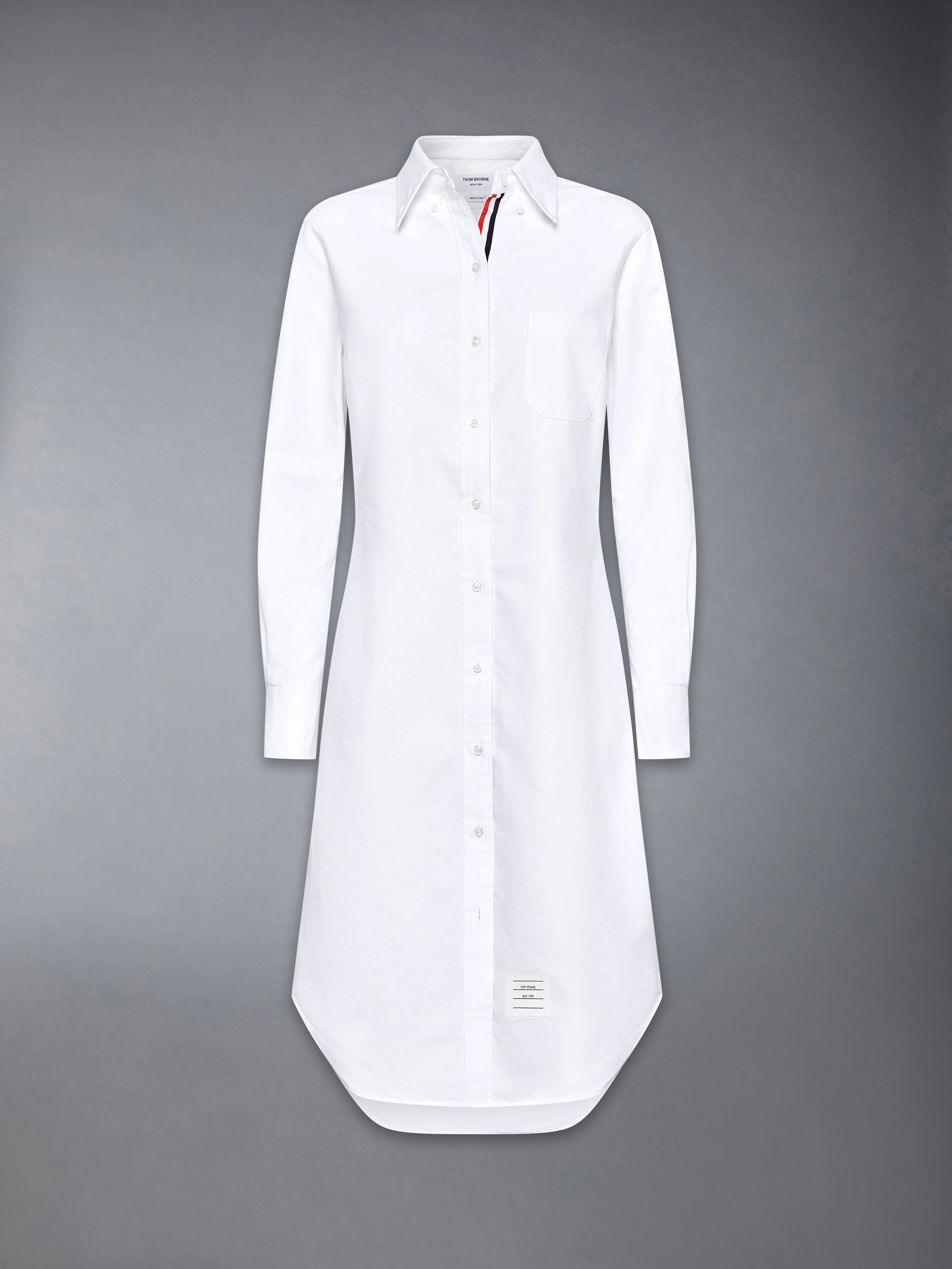 Oxford Grosgrain Placket Classic Shirtdress sold by Thom Browne