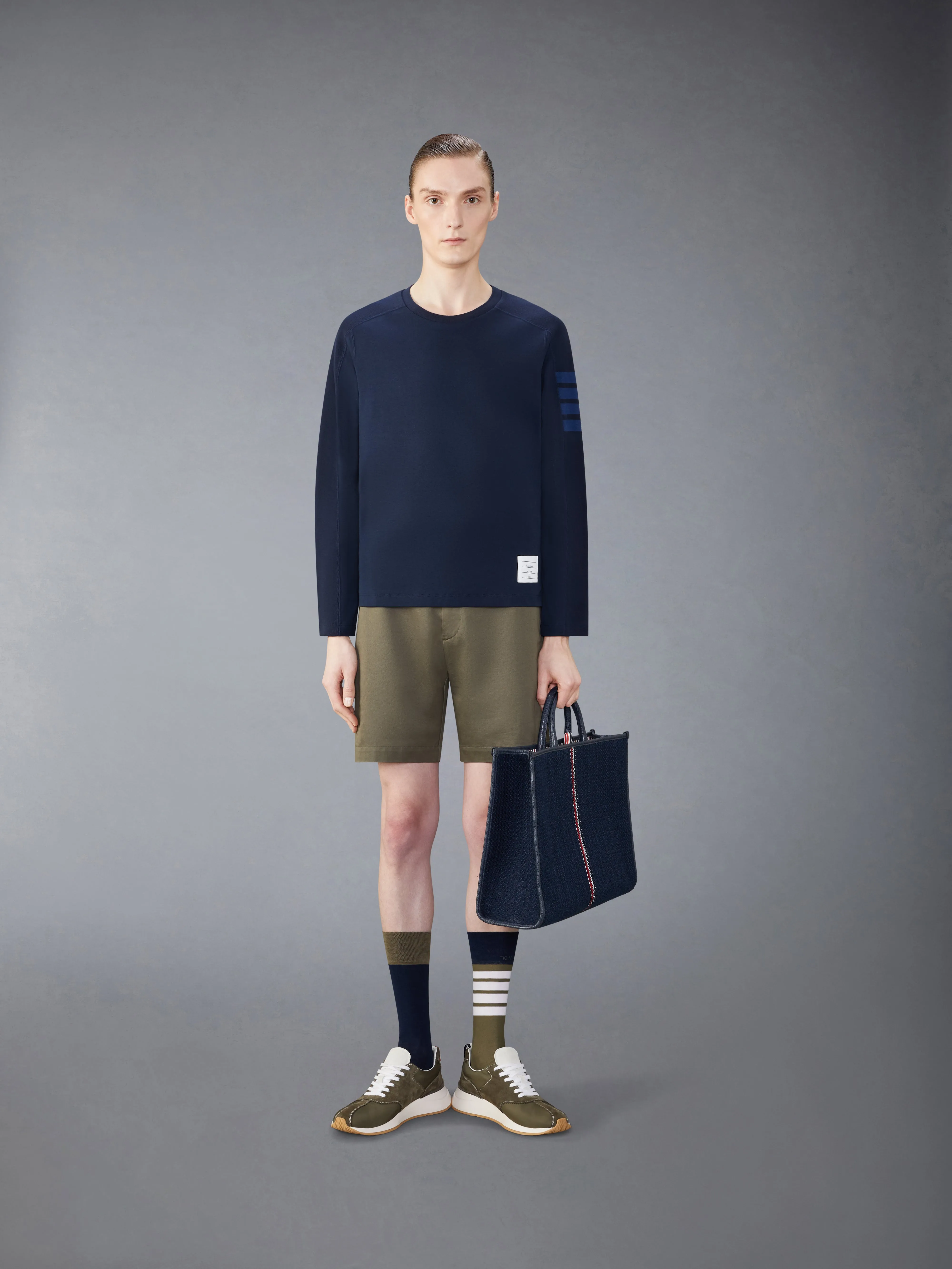 COTTON 4-BAR TEE sold by Thom Browne product image thumbnail 3