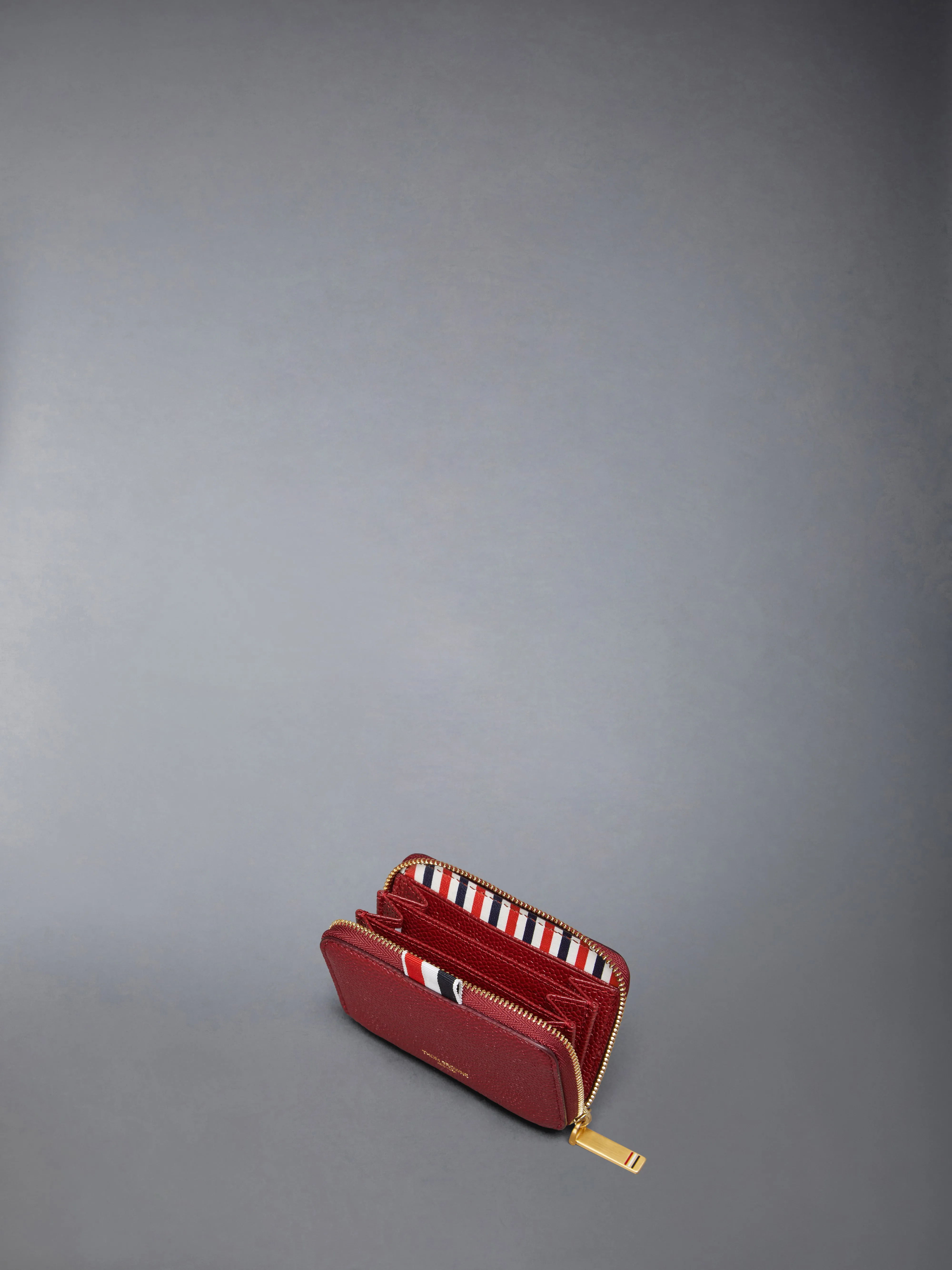 PEBBLE GRAIN ZIP AROUND CARD HOLDER sold by Thom Browne product image thumbnail 3